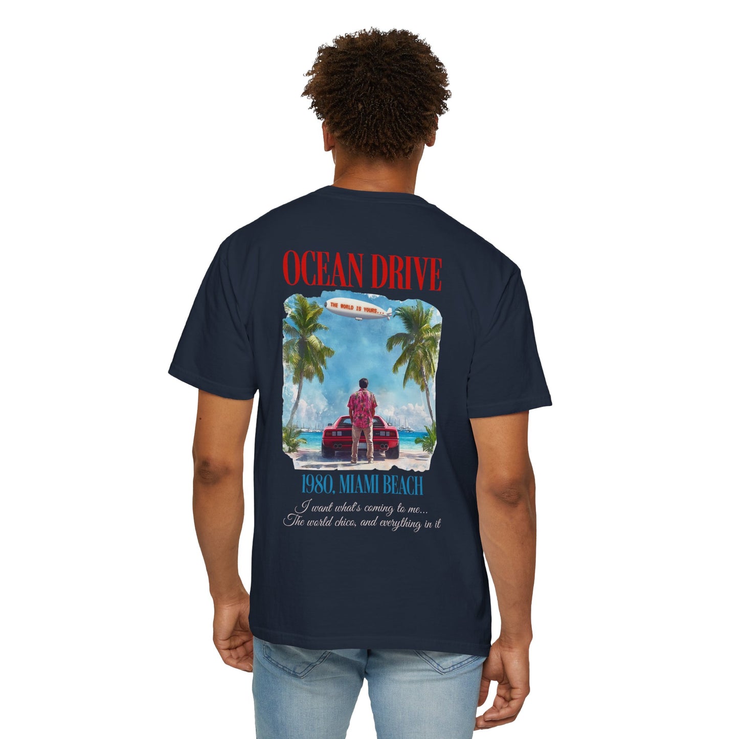 Ocean Drive 1980 Miami Beach Graphic T-Shirt