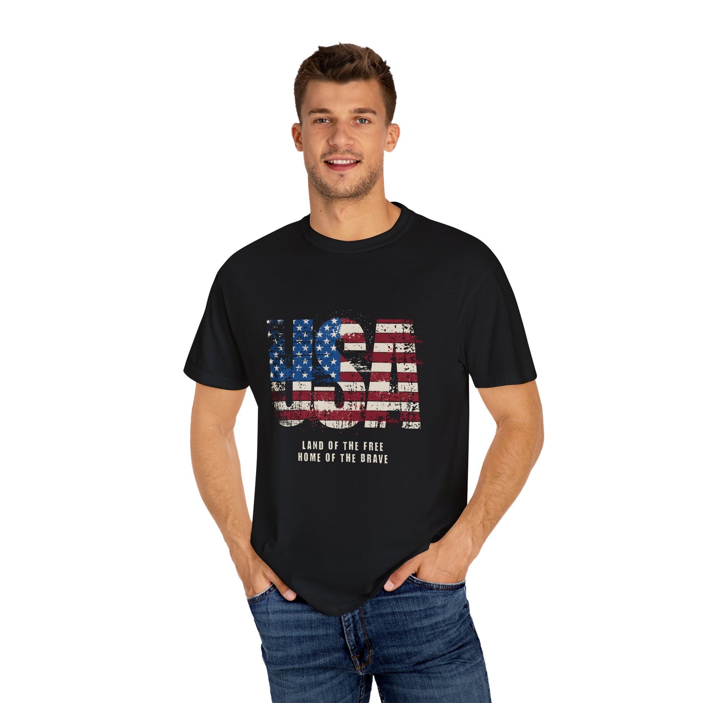 USA American Flag Graphic T-Shirt