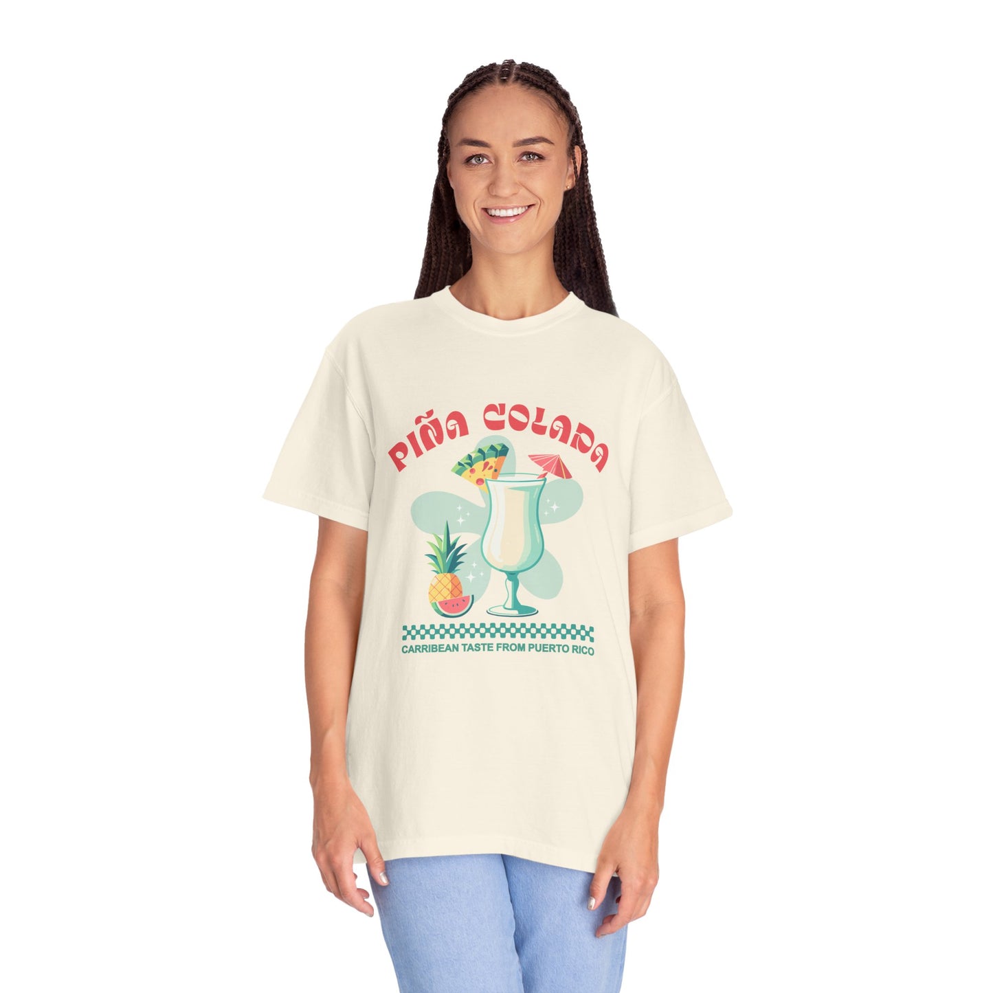 Pina Colada Coctail Retro Graphic T-Shirt