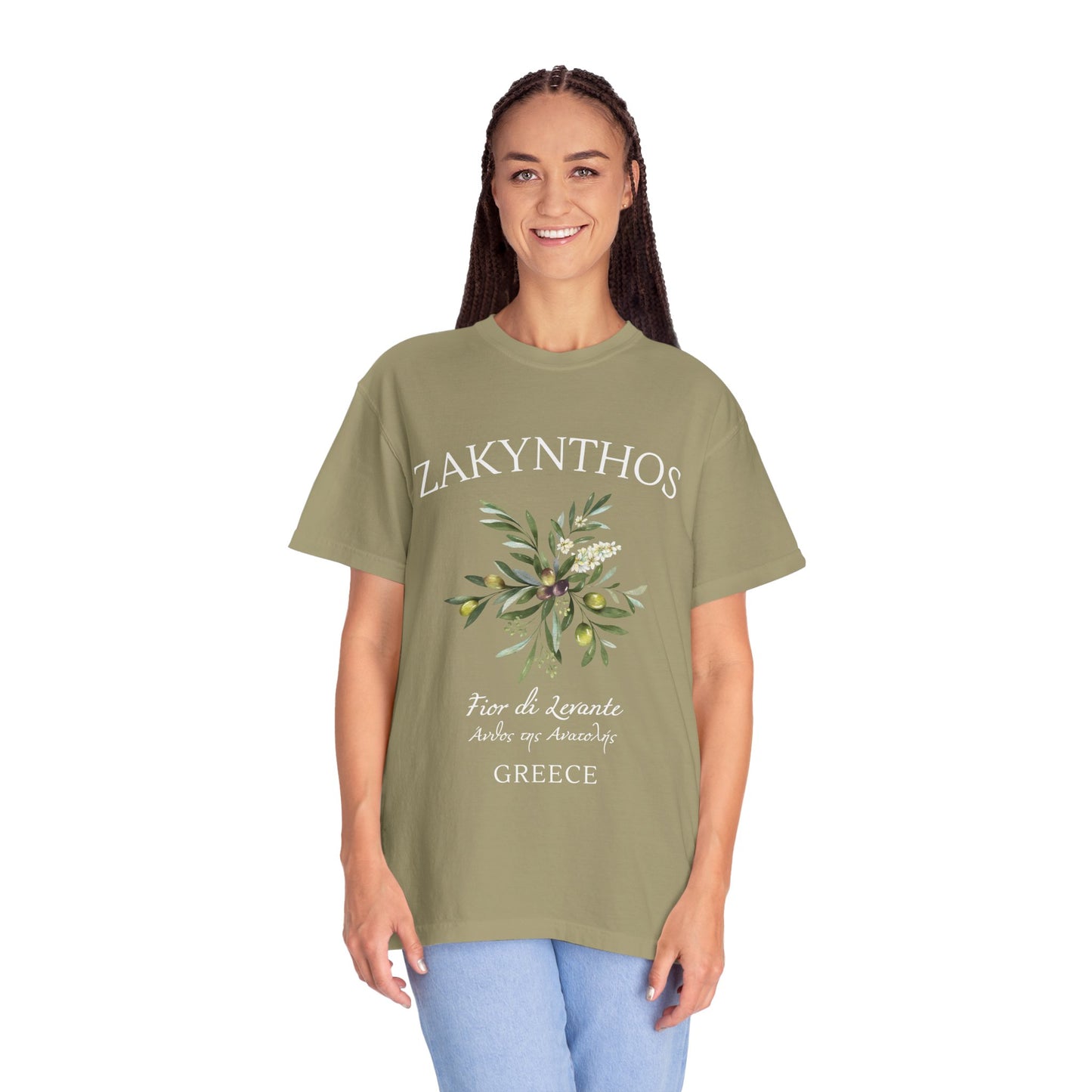 Zakynthos Floral Graphic T-Shirt - Greece Travel Tee