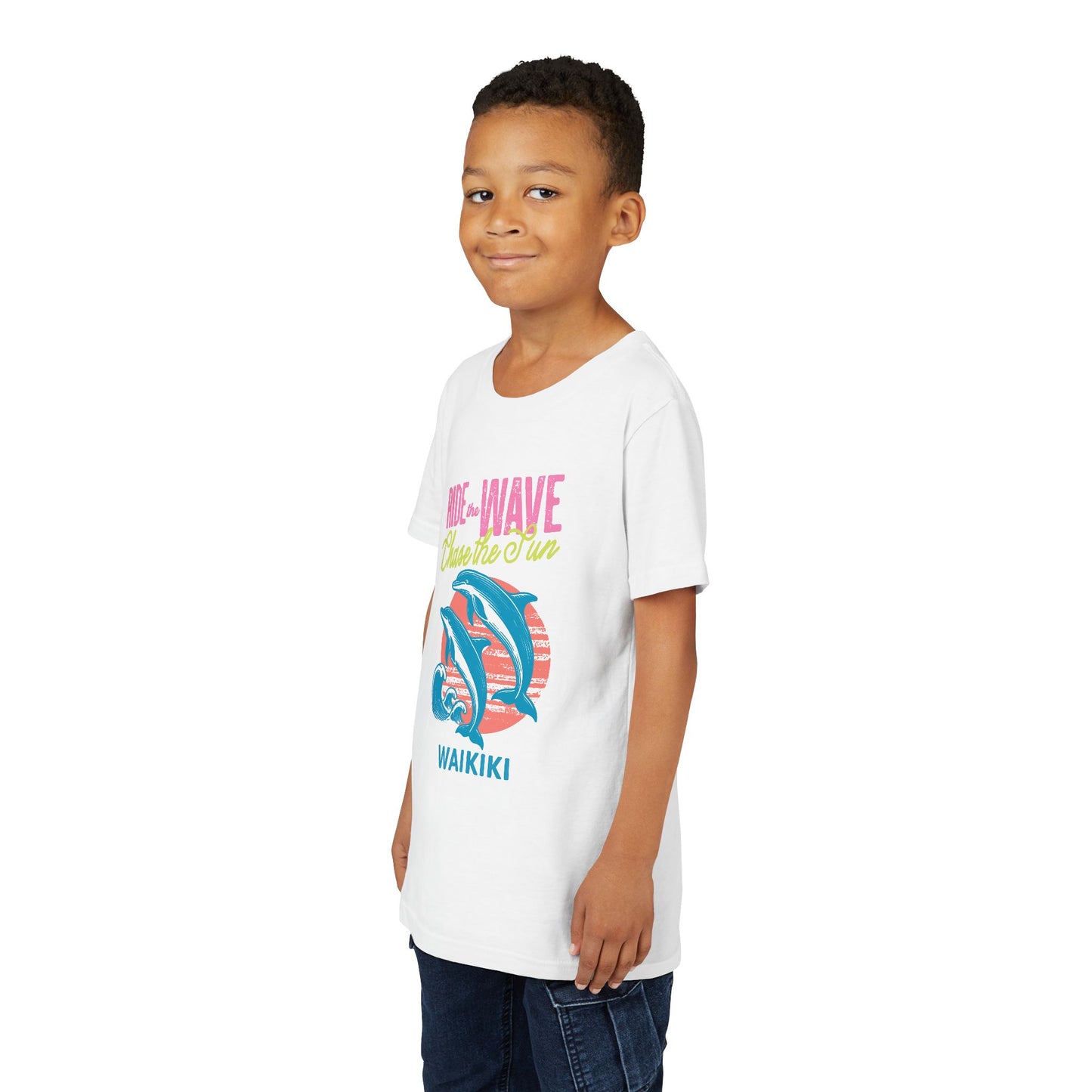 Waikiki Ride the Wave Chase the Sun Youth T-shirt
