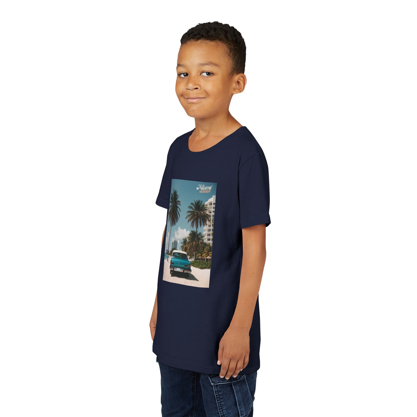 Vintage Car On The Beach Youth T-shirt