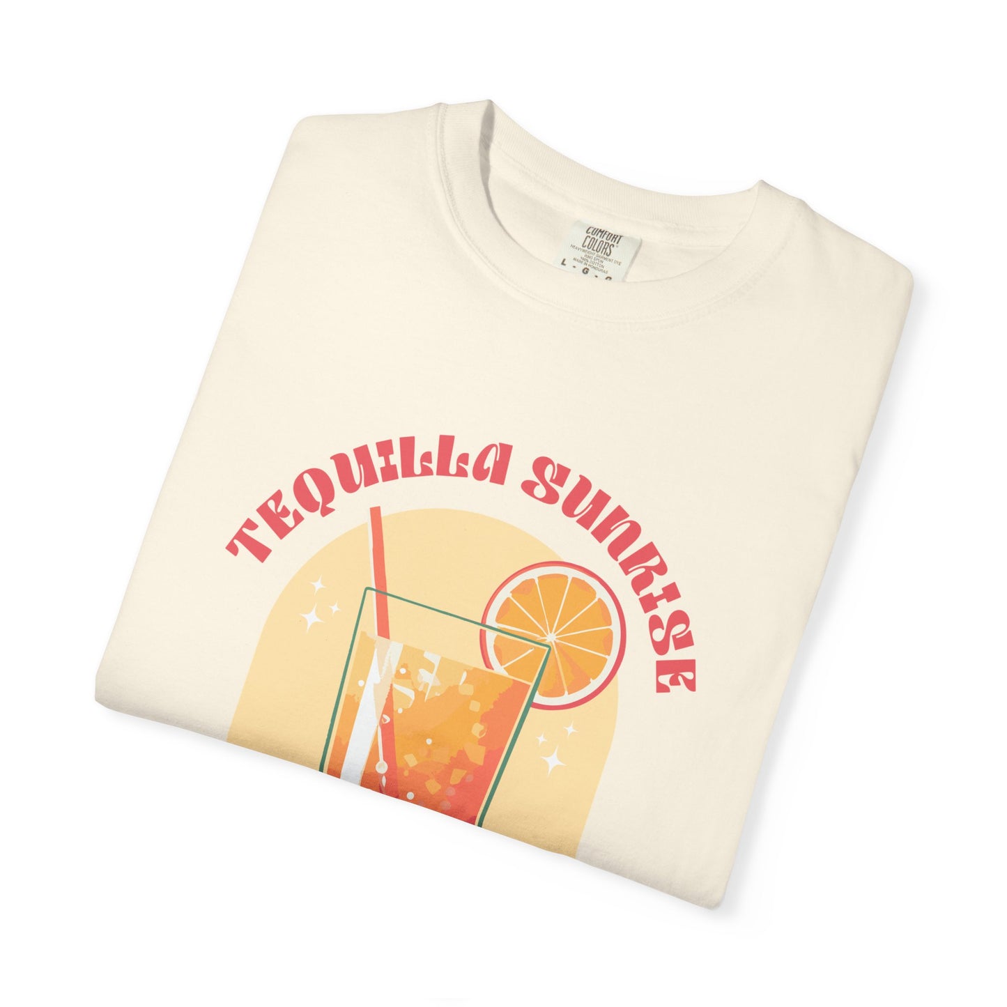 Tequila Sunrise Coctail Retro Graphic T-Shirt