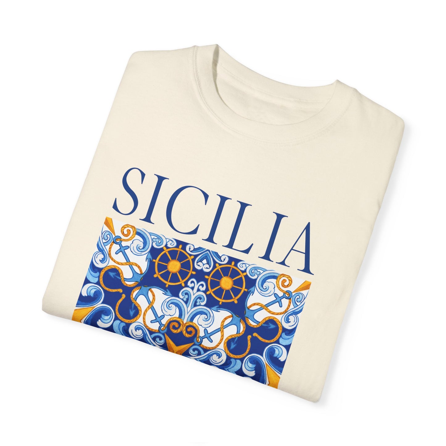 Sicilia Magna Grecia Vintage Mosaic Graphic T-Shirt - Italy Travel Tee