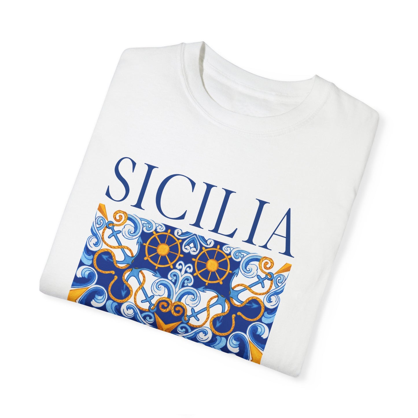 Sicilia Magna Grecia Vintage Mosaic Graphic T-Shirt - Italy Travel Tee