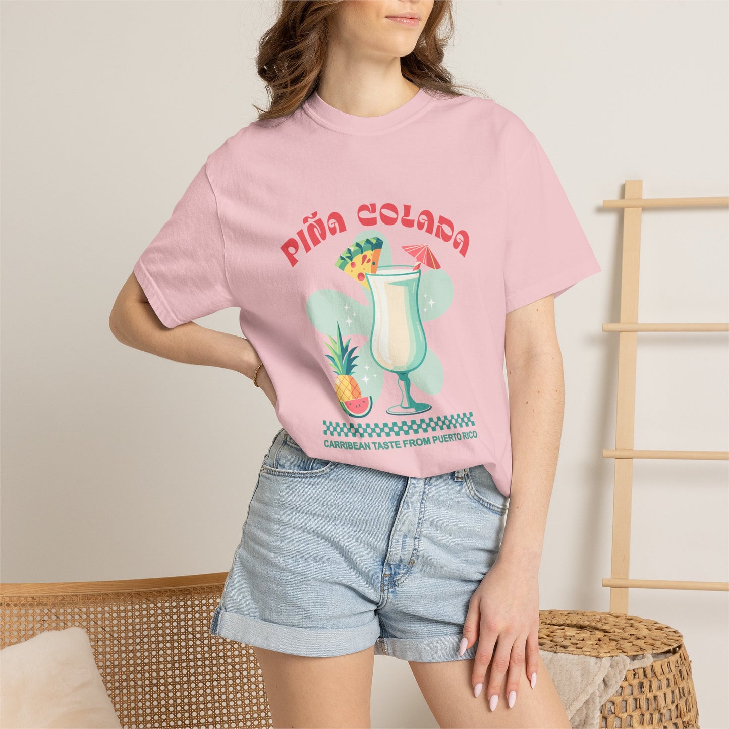 Pina Colada Caribbean Coctail Puerto Rico Graphic T-Shirt