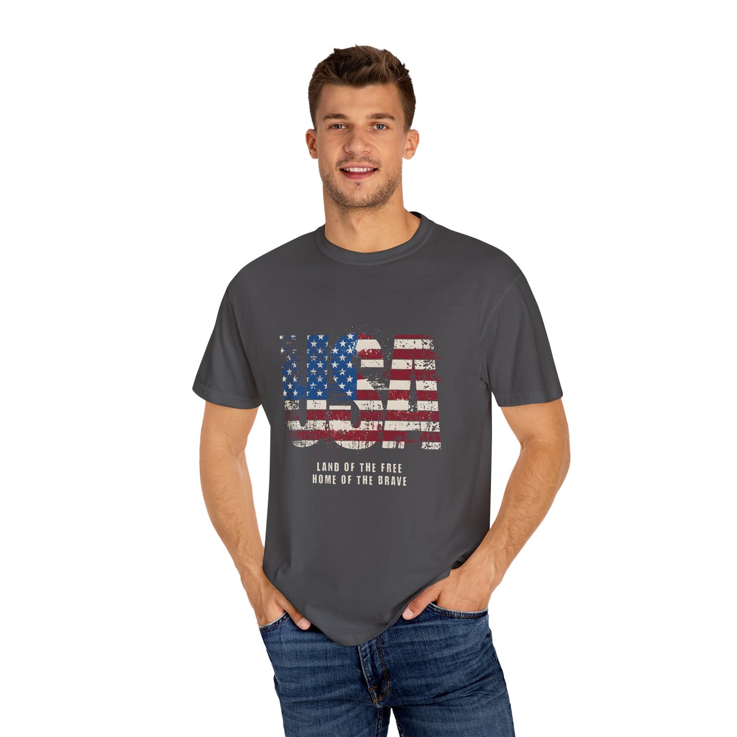 USA American Flag Graphic T-Shirt
