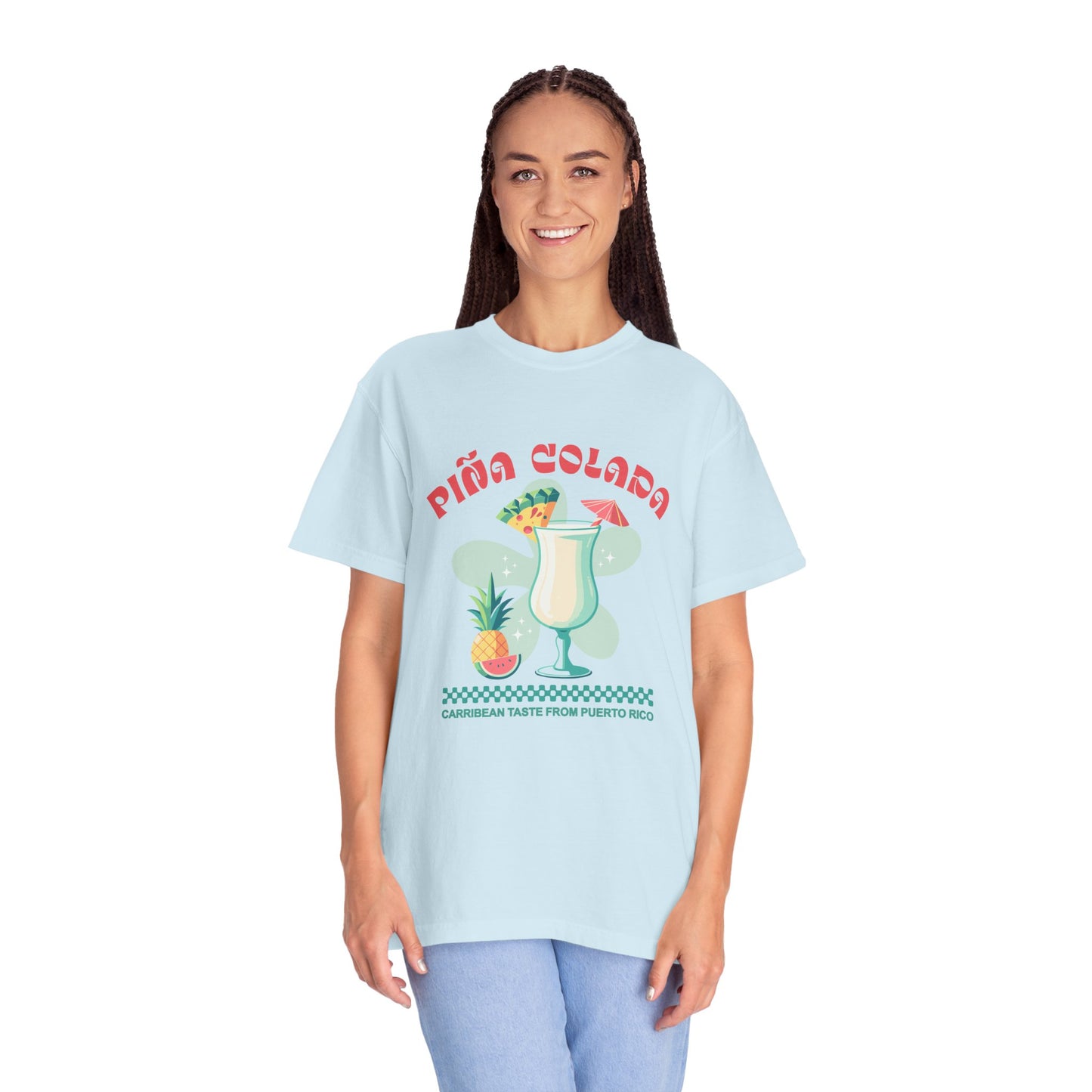 Pina Colada Coctail Retro Graphic T-Shirt