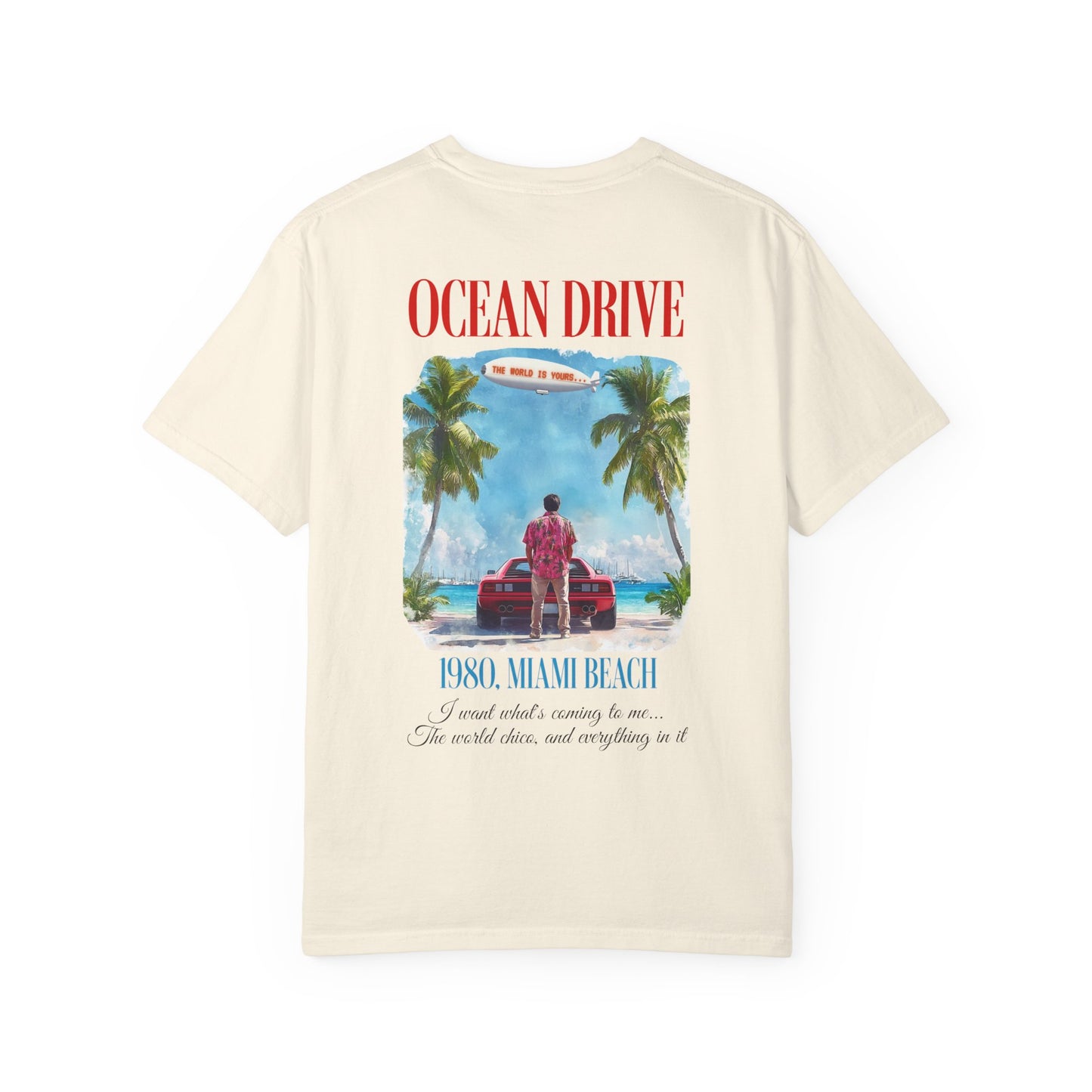 Ocean Drive 1980 Miami Beach Graphic T-Shirt