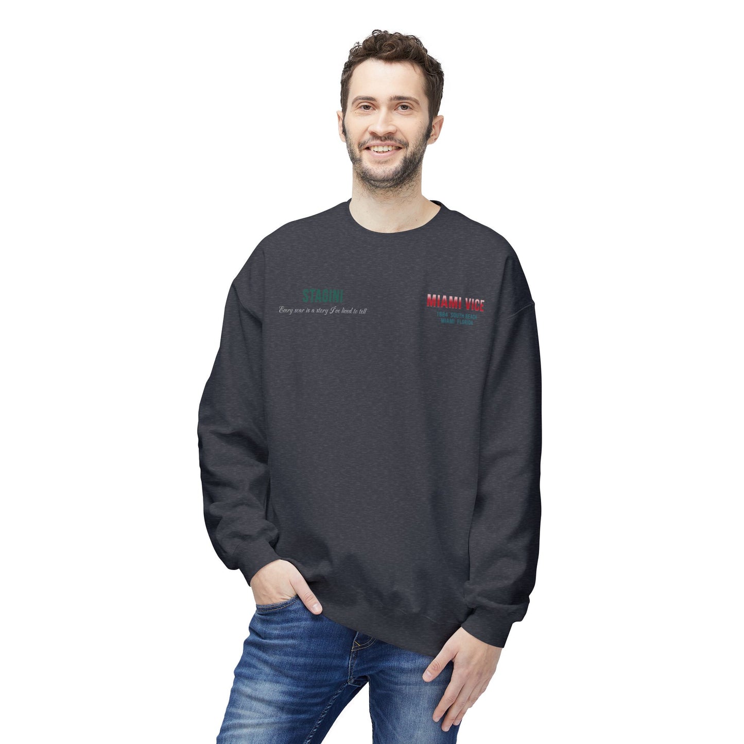 Miami Vice 1980s Retro Graphic Sweatshirt