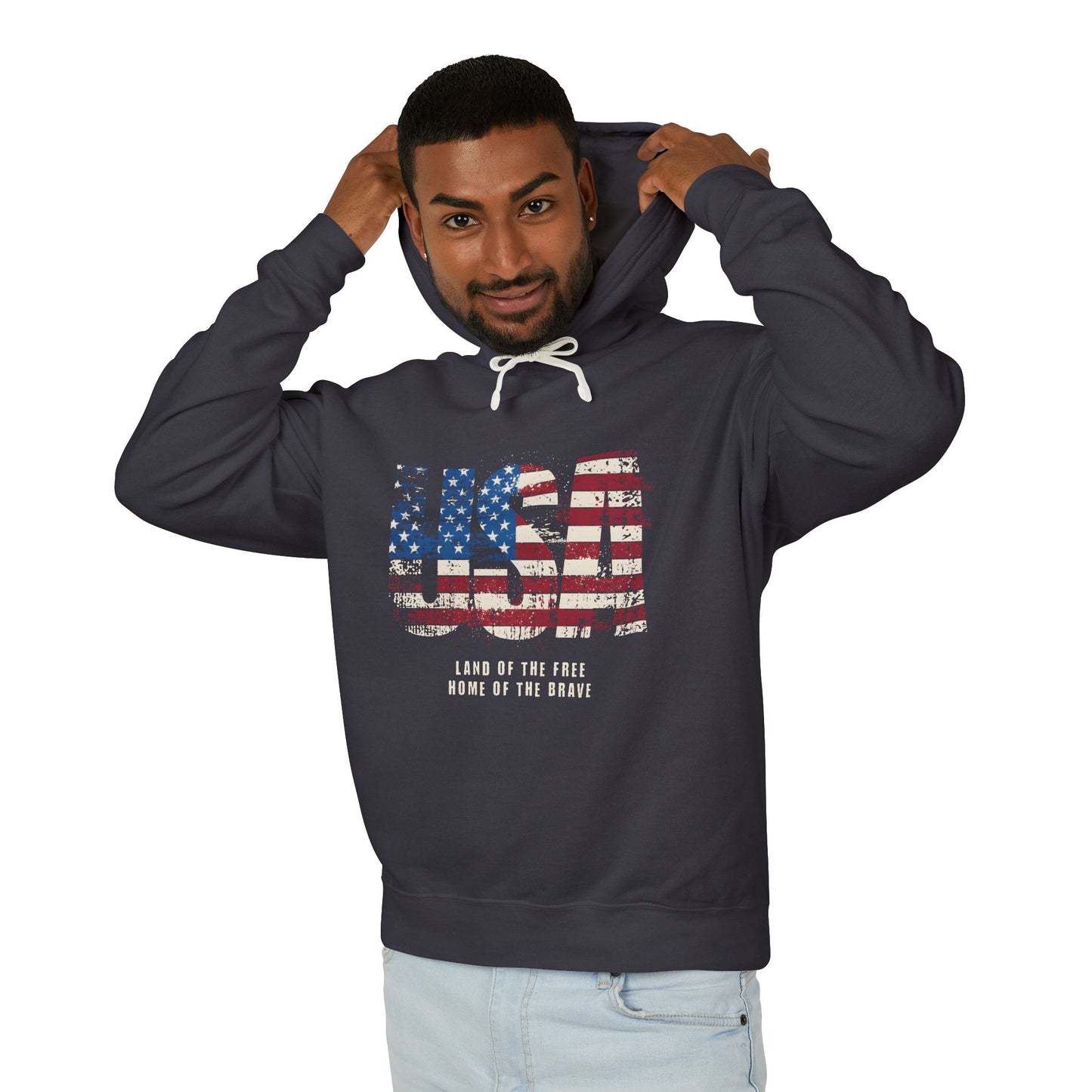 USA American Flag Graphic Hoodie