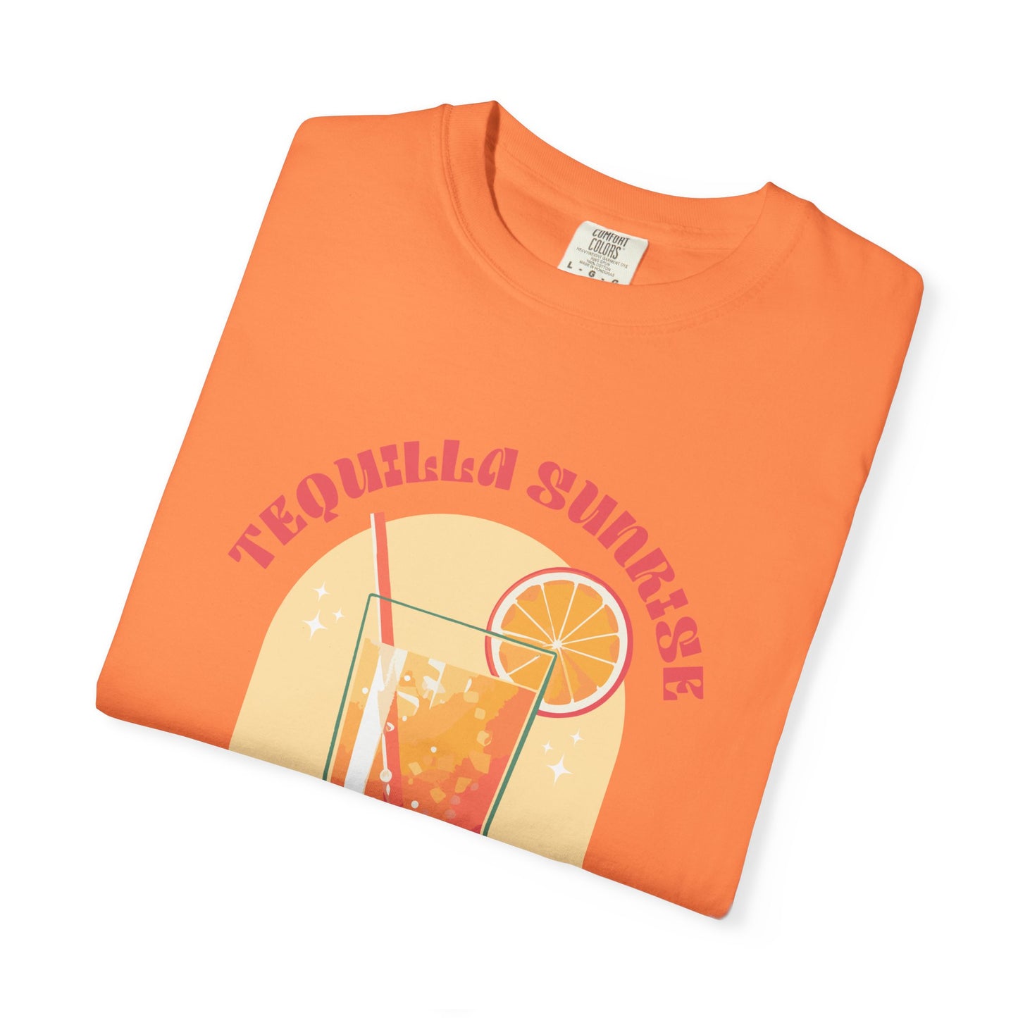 Tequila Sunrise Coctail Retro Graphic T-Shirt