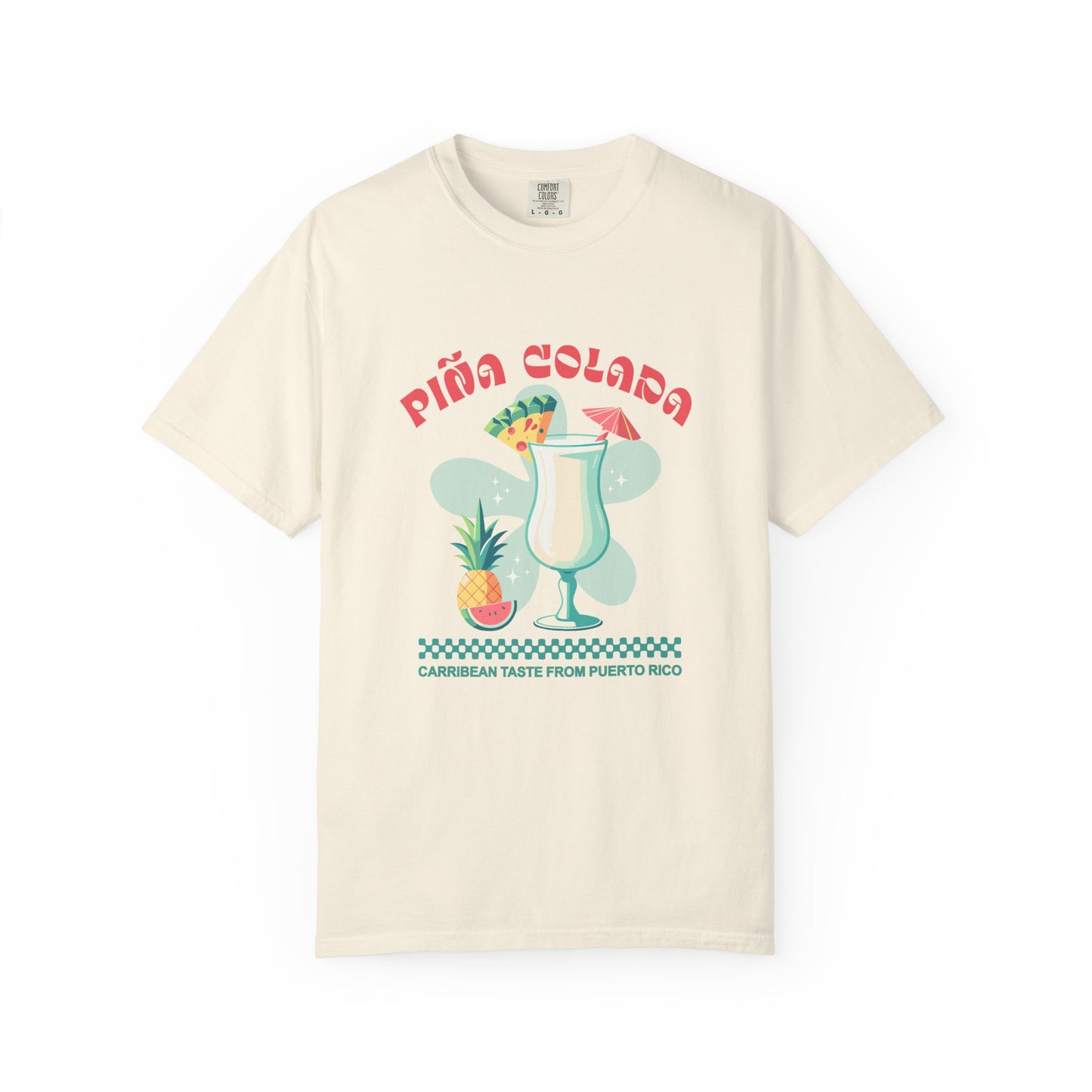 Pina Colada Coctail Retro Graphic T-Shirt