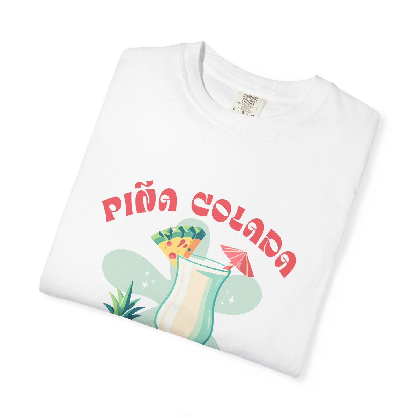 Pina Colada Coctail Retro Graphic T-Shirt