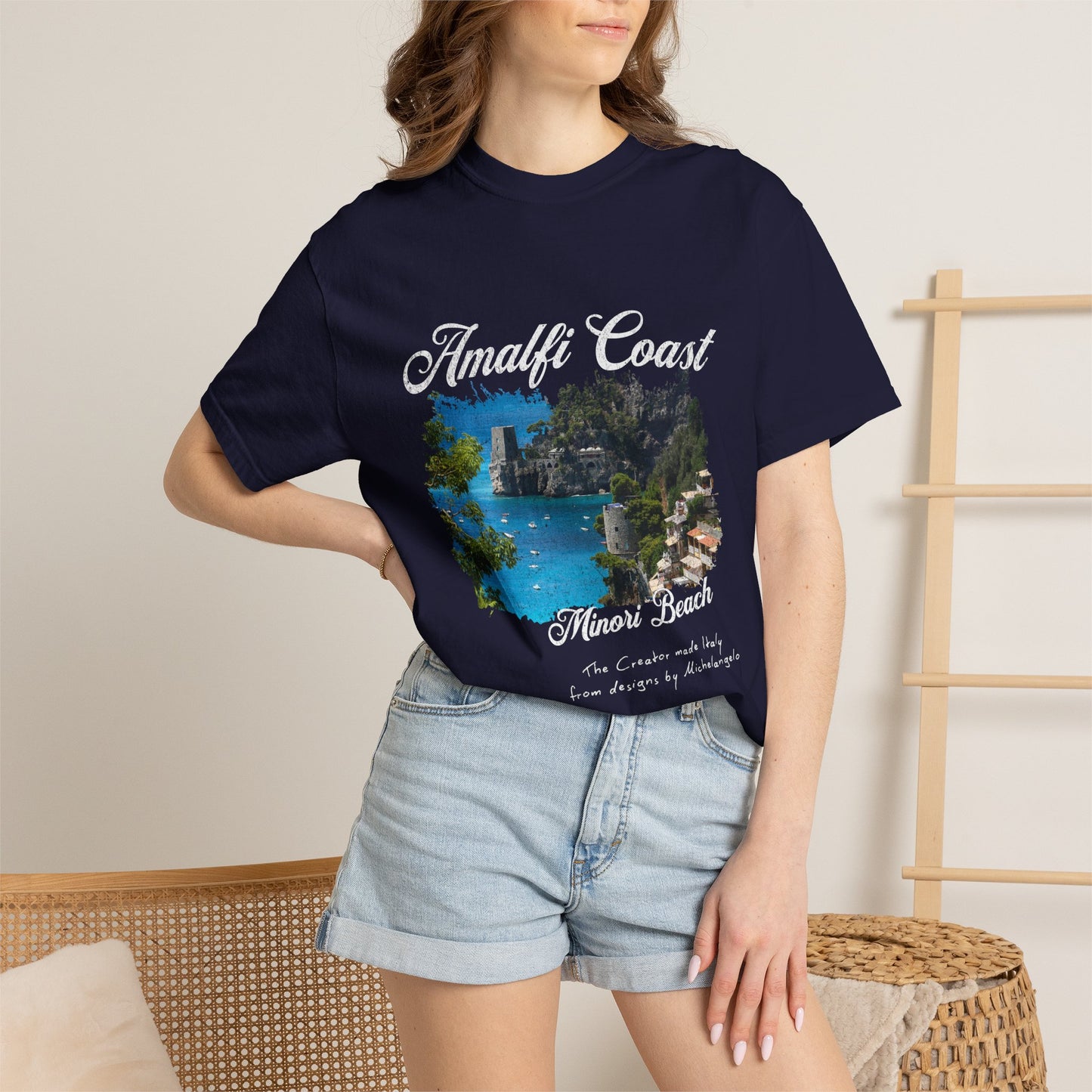 Amalfi Italy Minori Beach Graphic T-Shirt