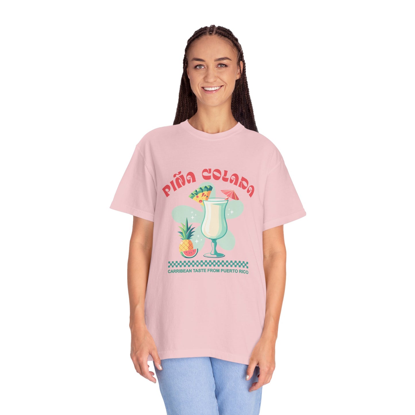 Pina Colada Coctail Retro Graphic T-Shirt