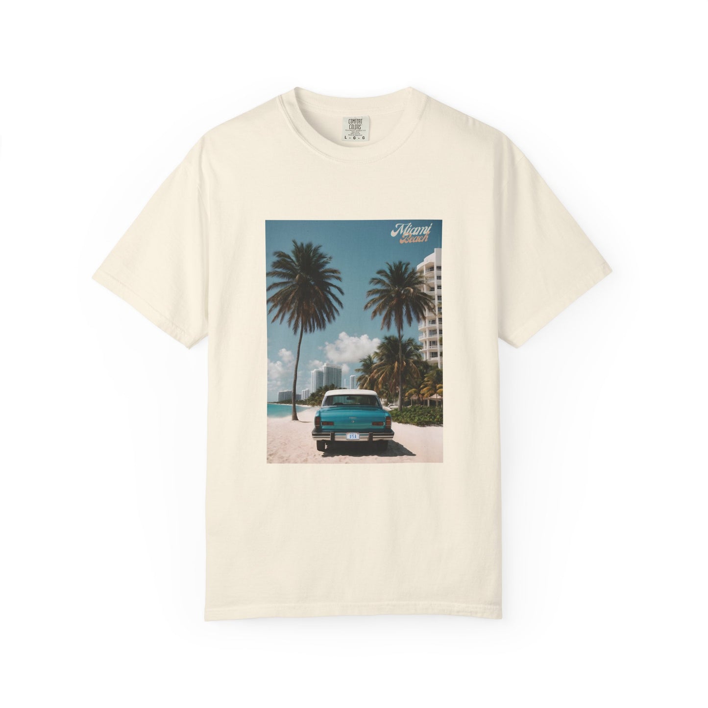 Vintage Car Miami Beach Graphic T-Shirt
