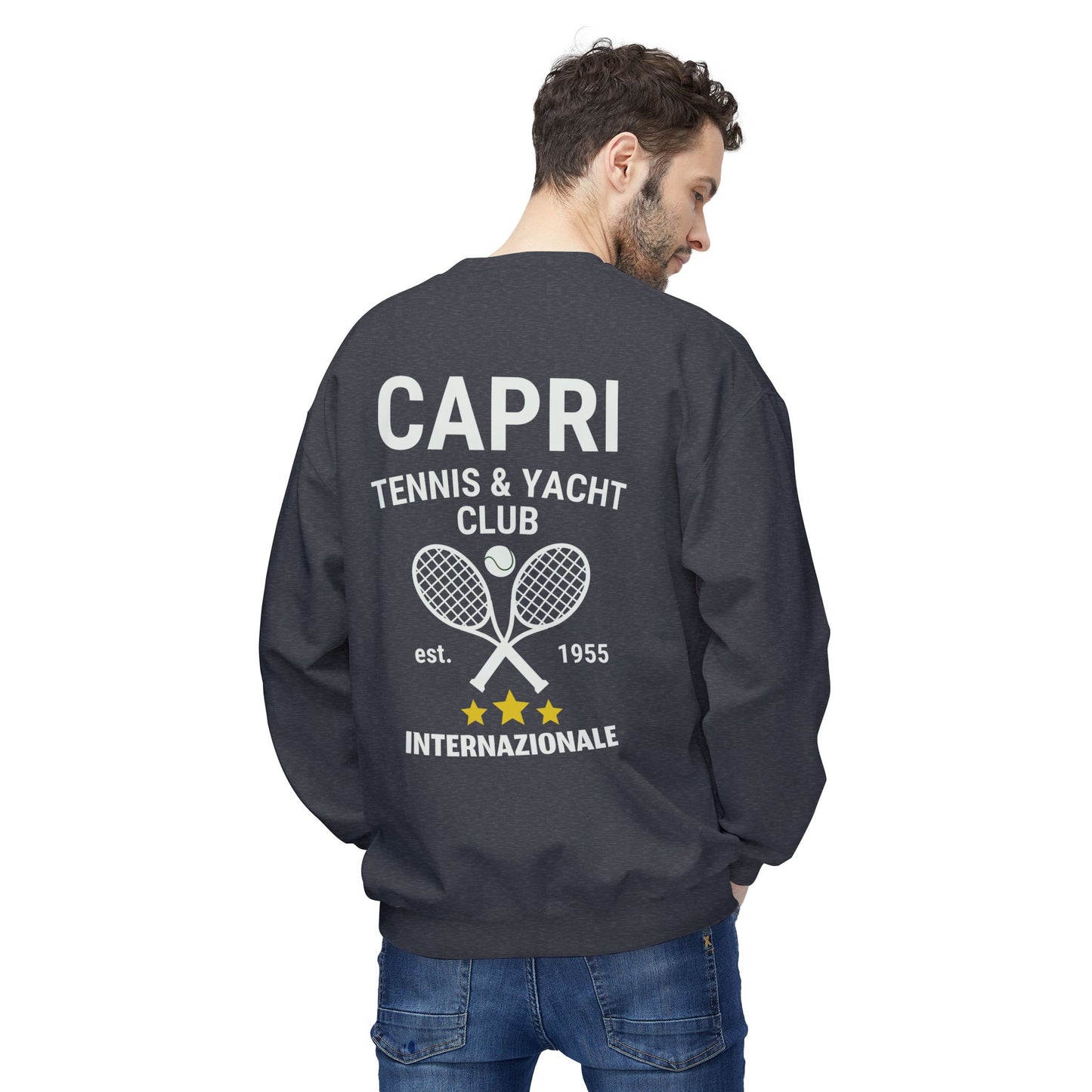 Capri Tennis & Yacht Club Vintage Graphic Sweatshirt