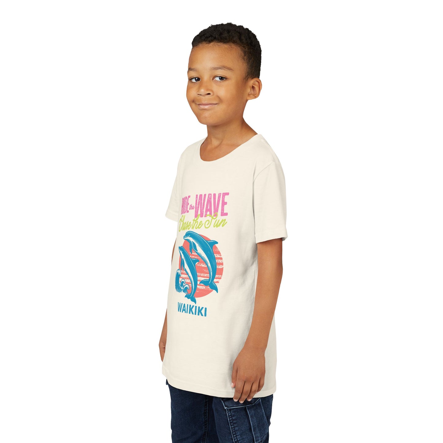 Waikiki Ride the Wave Chase the Sun Youth T-shirt