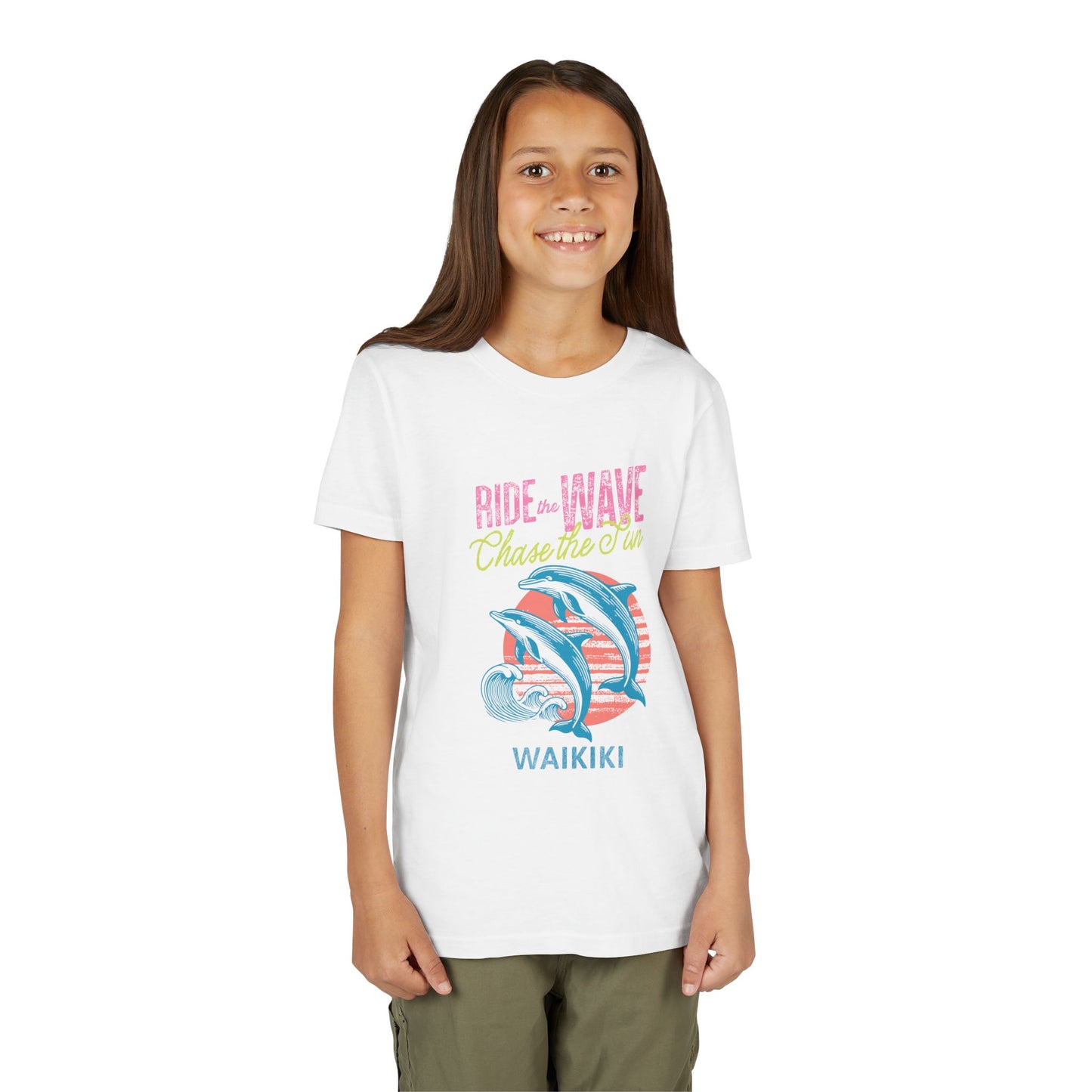 Waikiki Ride the Wave Chase the Sun Youth T-shirt