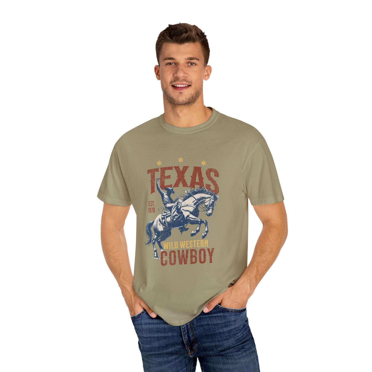 Texas Western Cowboy 1876 Graphic T-Shirt