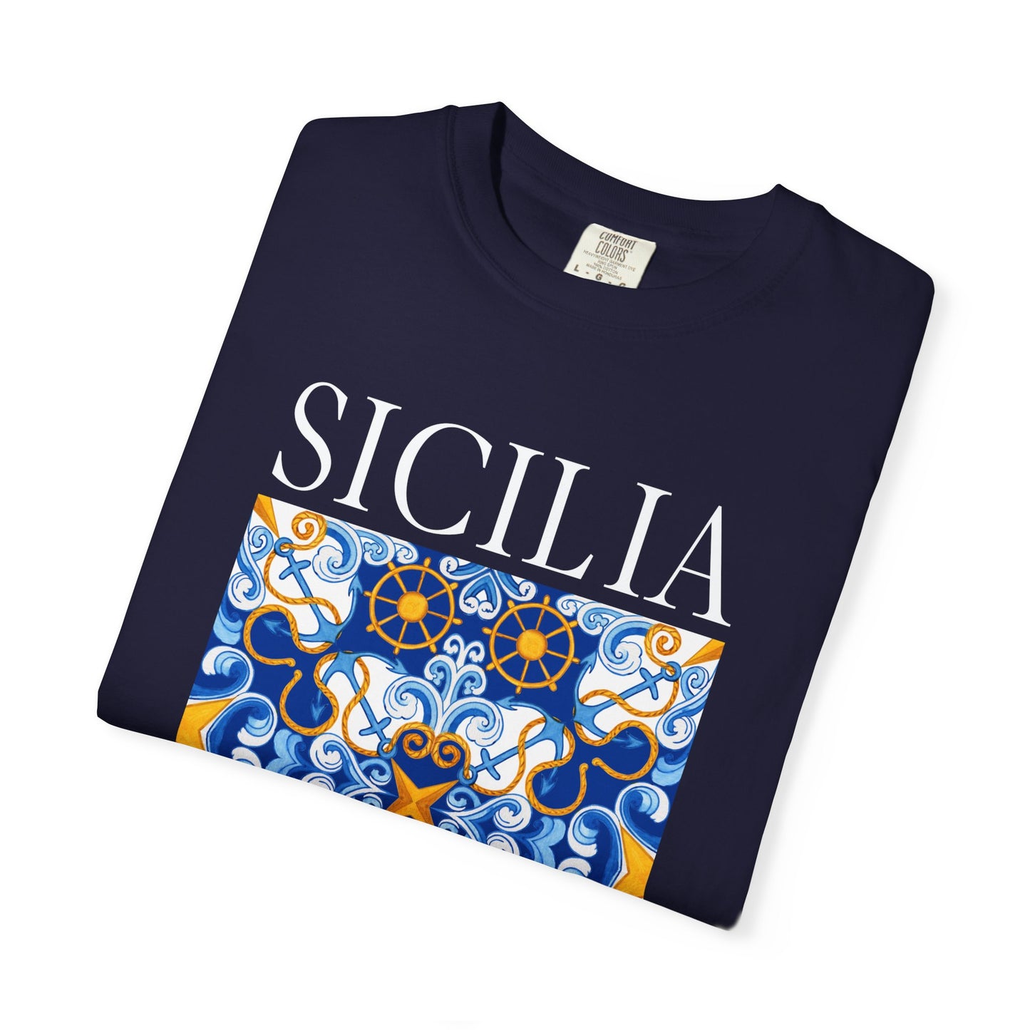 Sicily Italy Vintage Mosaic Graphic T-Shirt