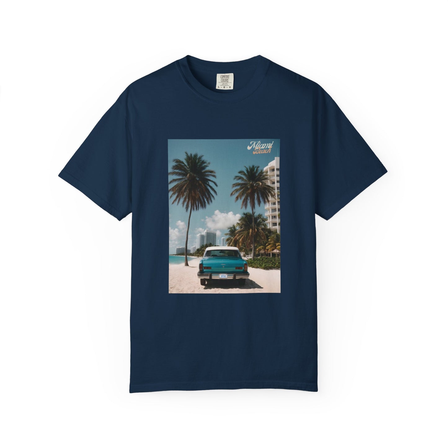 Vintage Car Miami Beach Graphic T-Shirt
