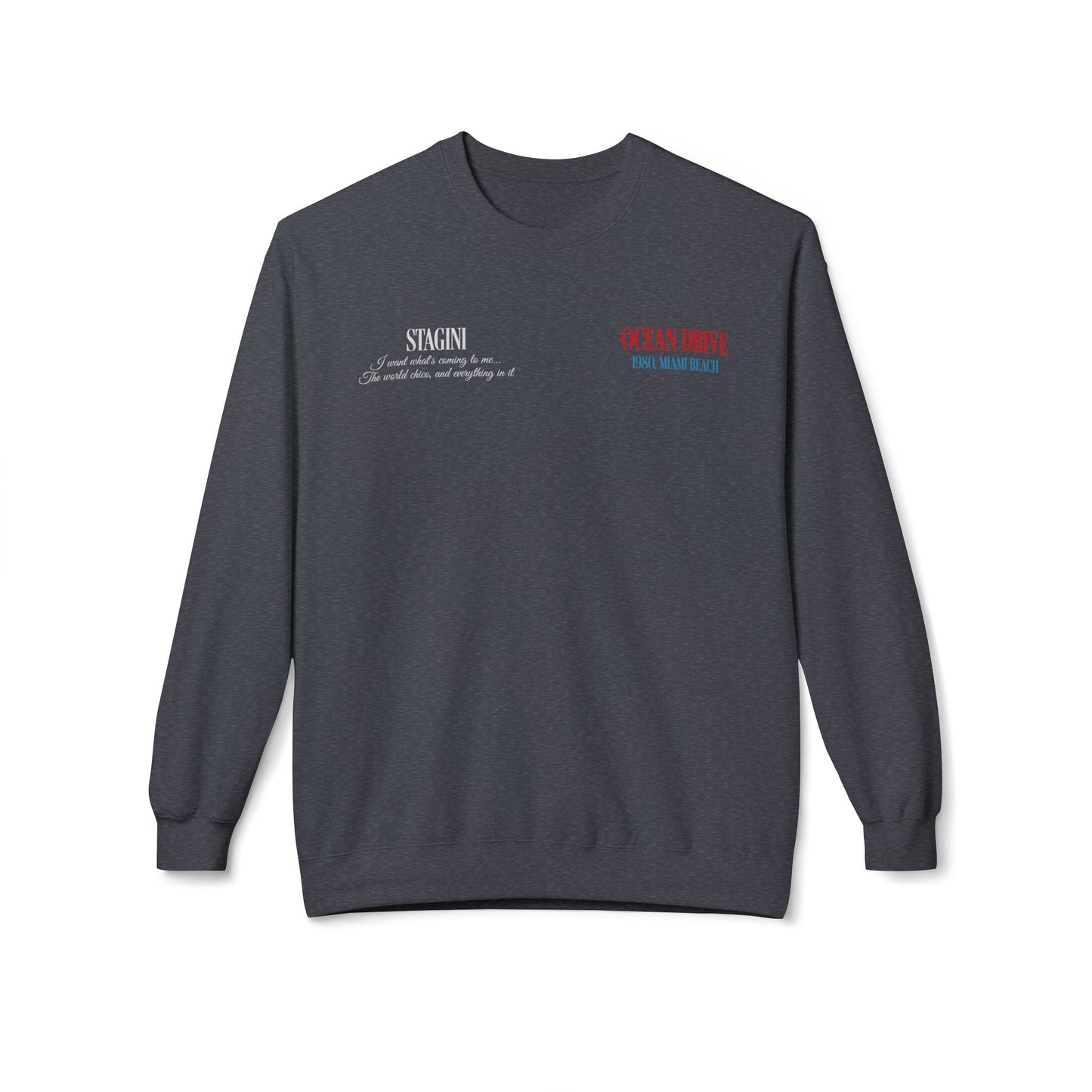 Ocean Drive 1980 Miami Beach Retro Graphic Sweatshirt