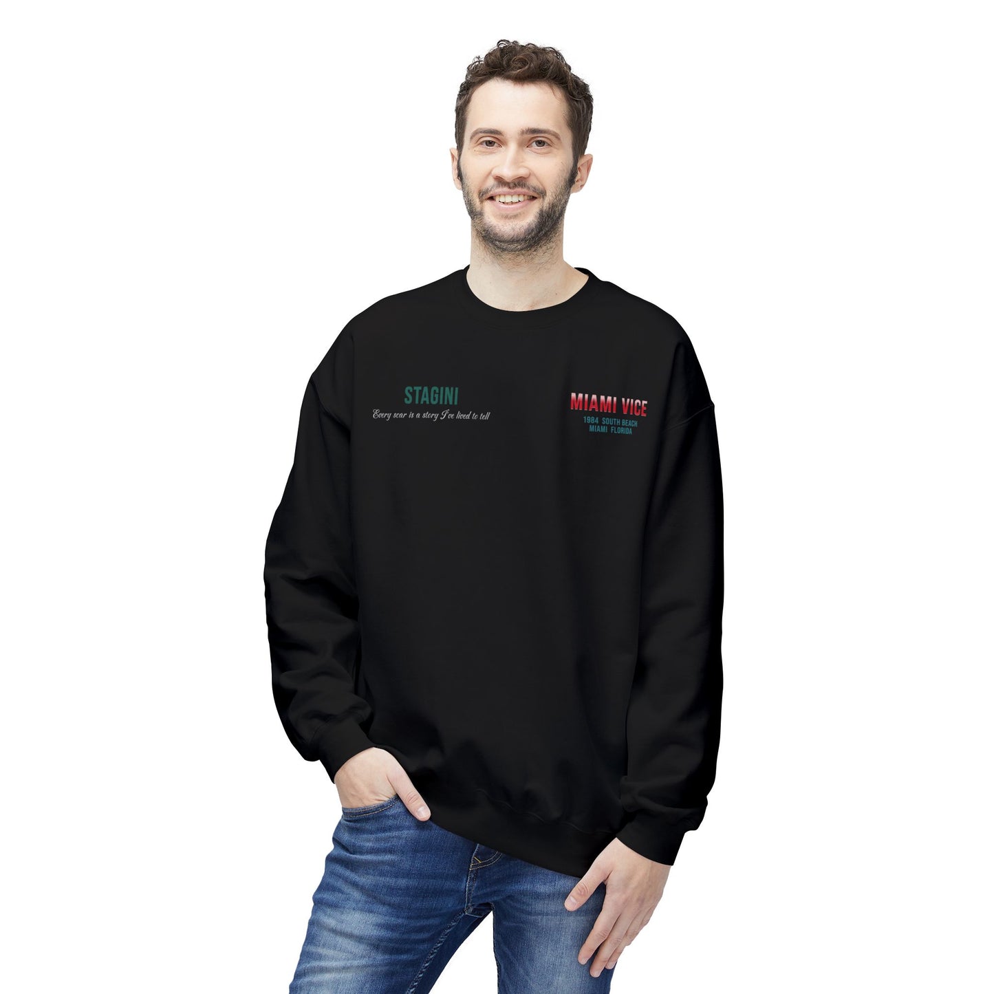 Miami Vice 1980s Retro Graphic Sweatshirt