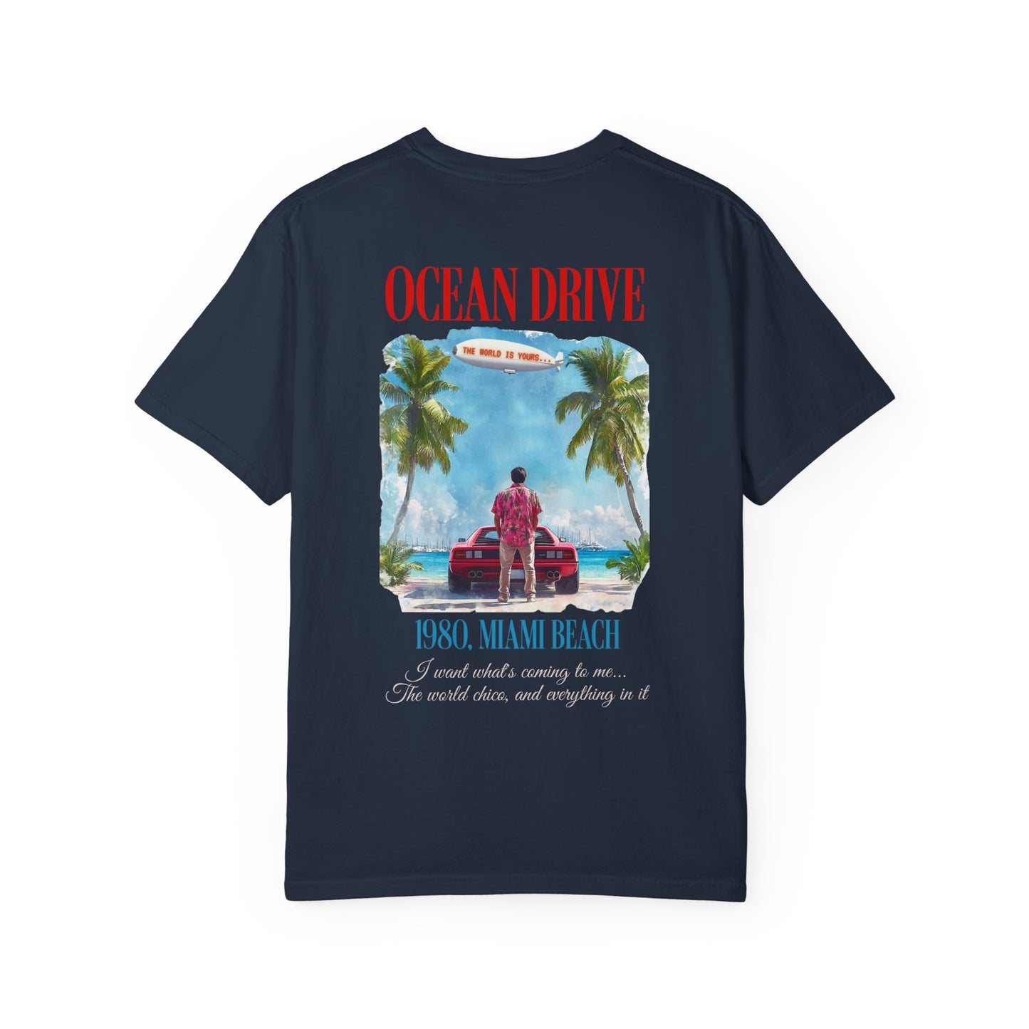 Ocean Drive 1980 Miami Beach Graphic T-Shirt