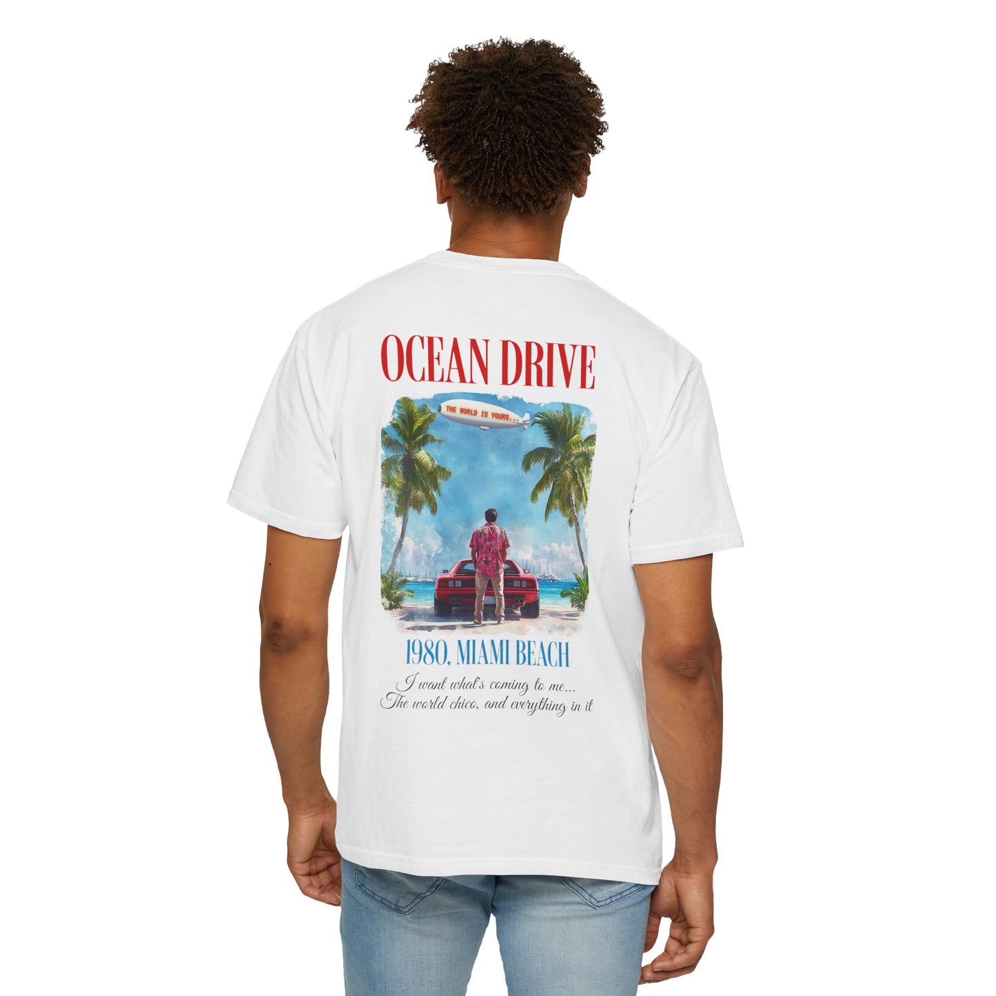 Ocean Drive 1980 Miami Beach Graphic T-Shirt