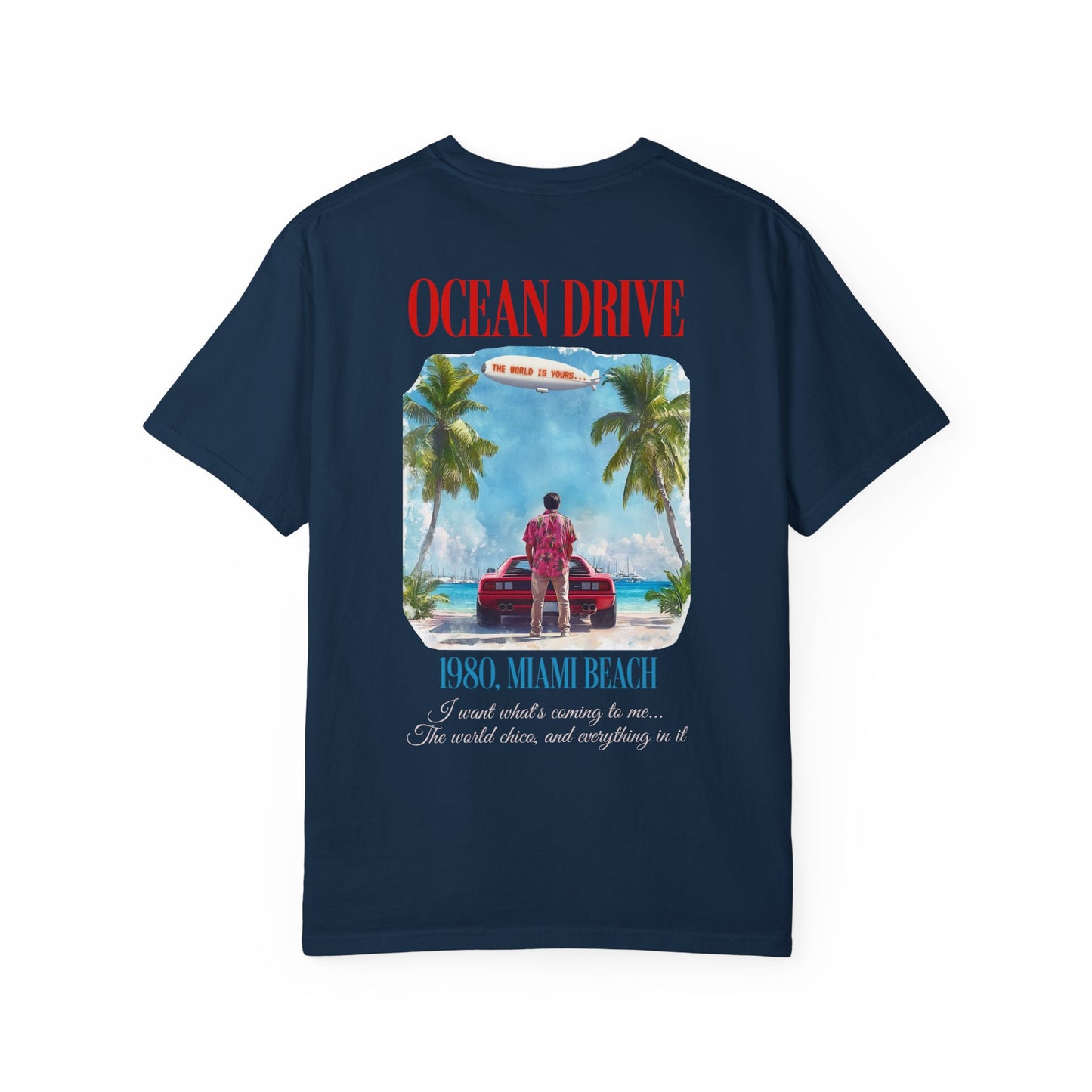 Ocean Drive 1980 Miami Beach Graphic T-Shirt