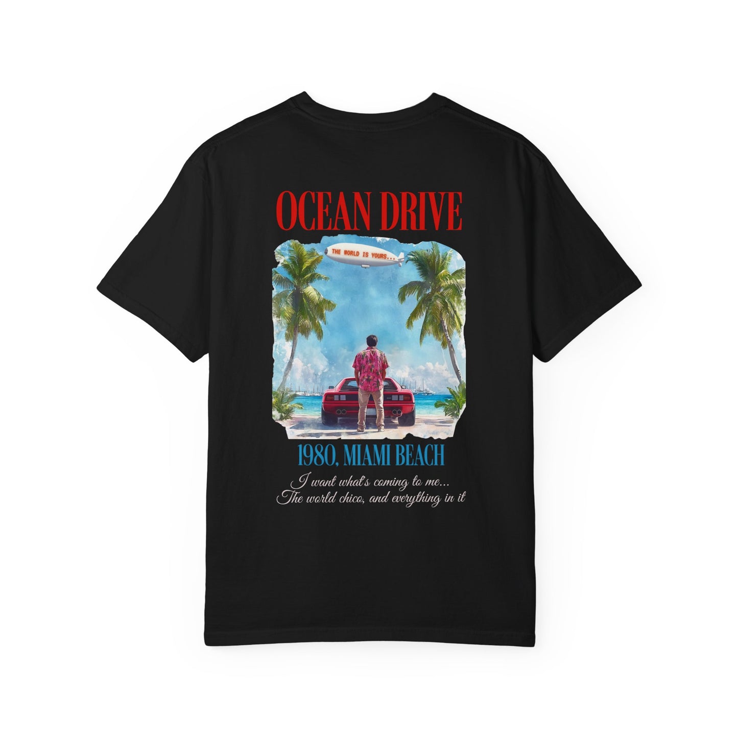 Ocean Drive 1980 Miami Beach Graphic T-Shirt