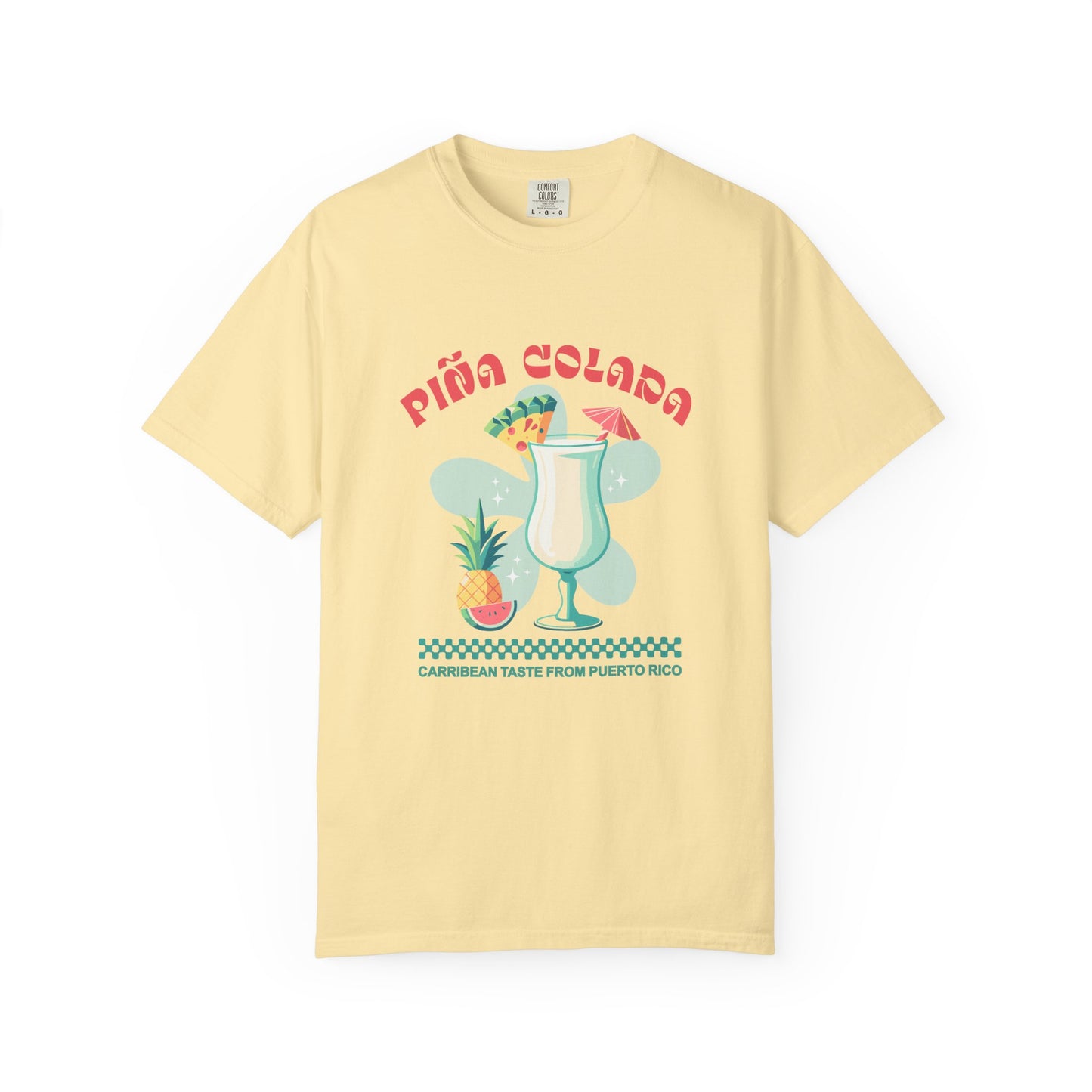 Pina Colada Coctail Retro Graphic T-Shirt