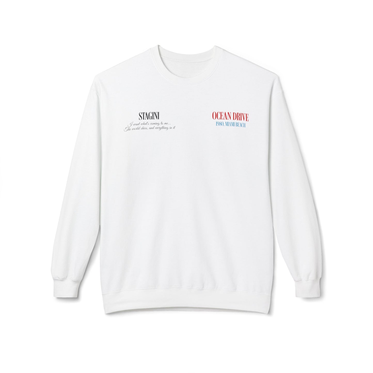 Ocean Drive 1980 Miami Beach Retro Graphic Sweatshirt