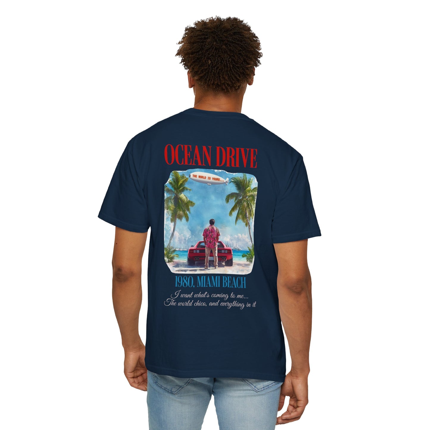 Ocean Drive 1980 Miami Beach Graphic T-Shirt