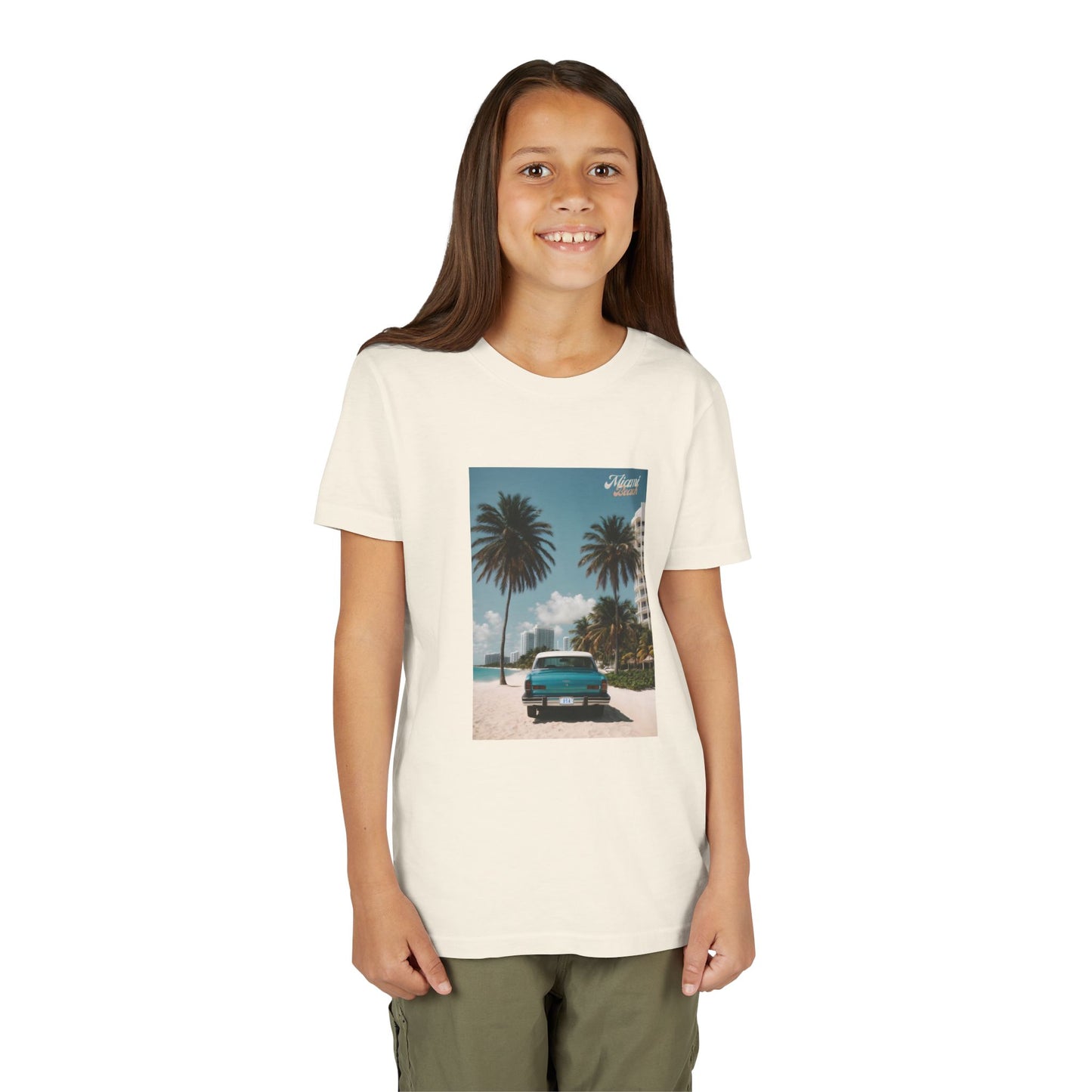 Vintage Car On The Beach Youth T-shirt