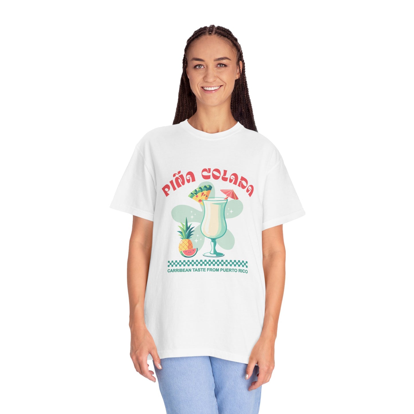 Pina Colada Coctail Retro Graphic T-Shirt