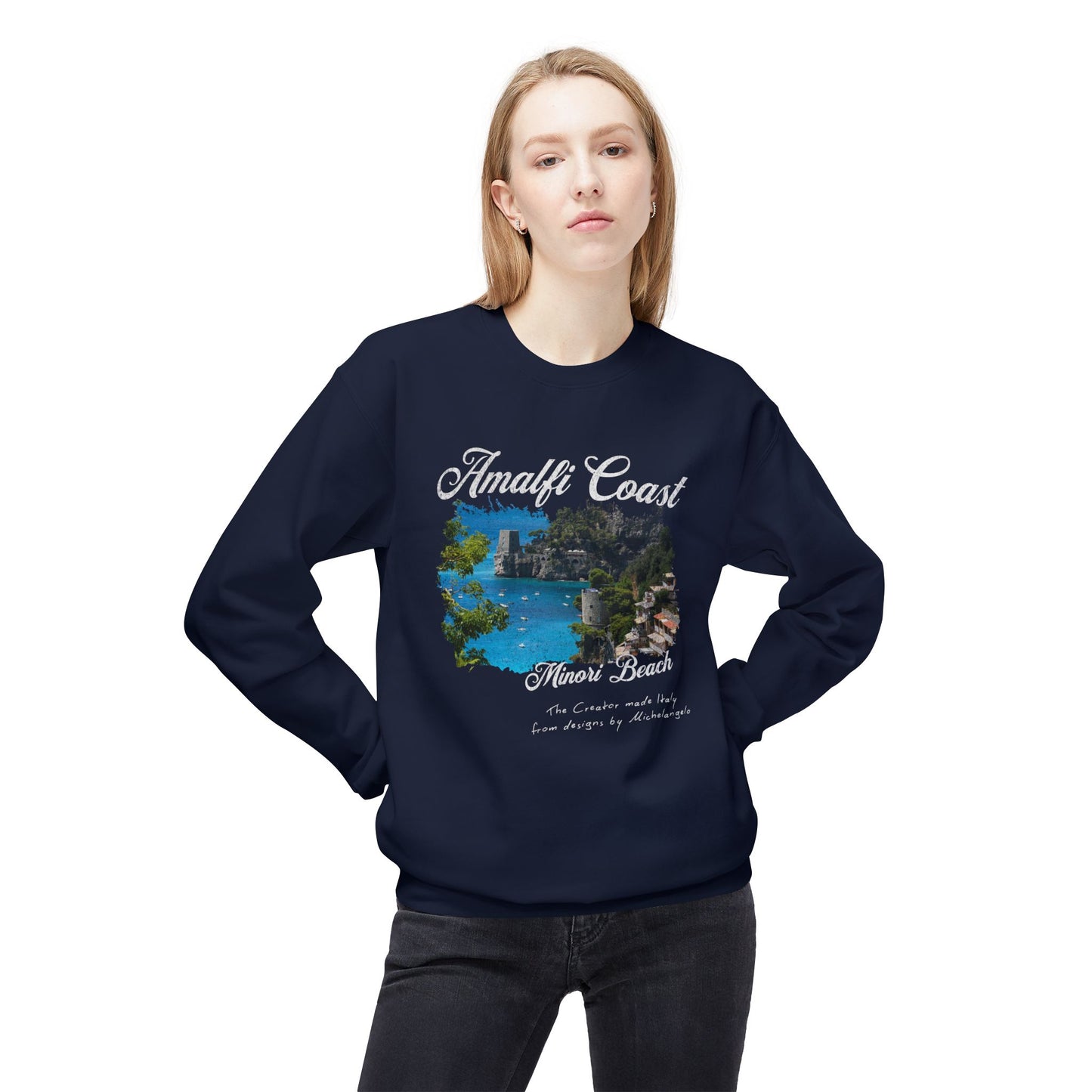 Amalfi Italy Minori Beach Graphic Sweatshirt