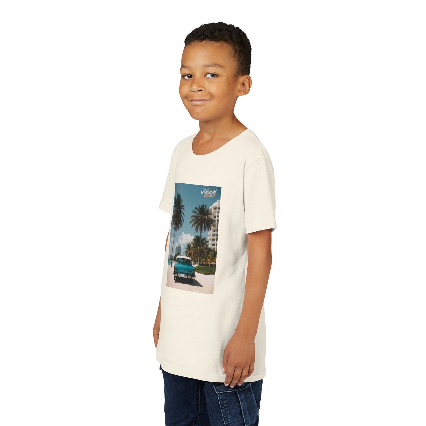 Vintage Car On The Beach Youth T-shirt