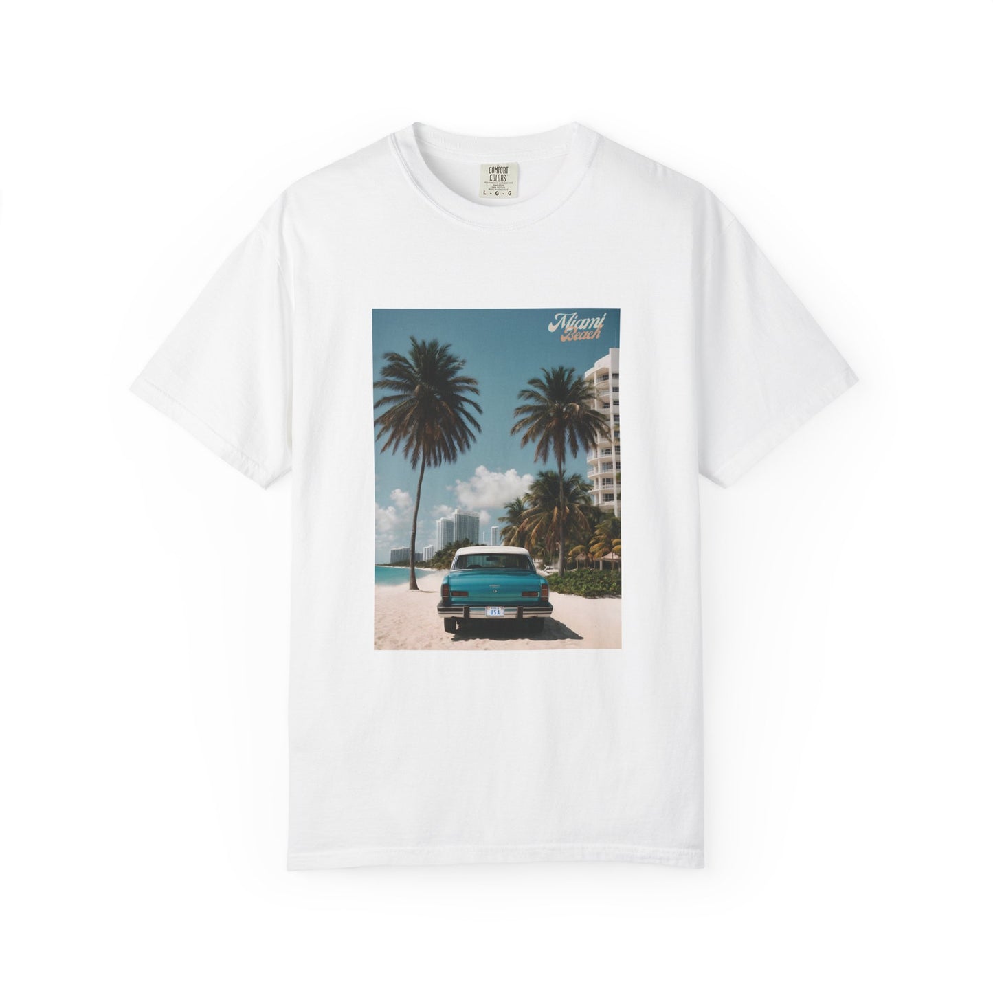 Vintage Car Miami Beach Graphic T-Shirt