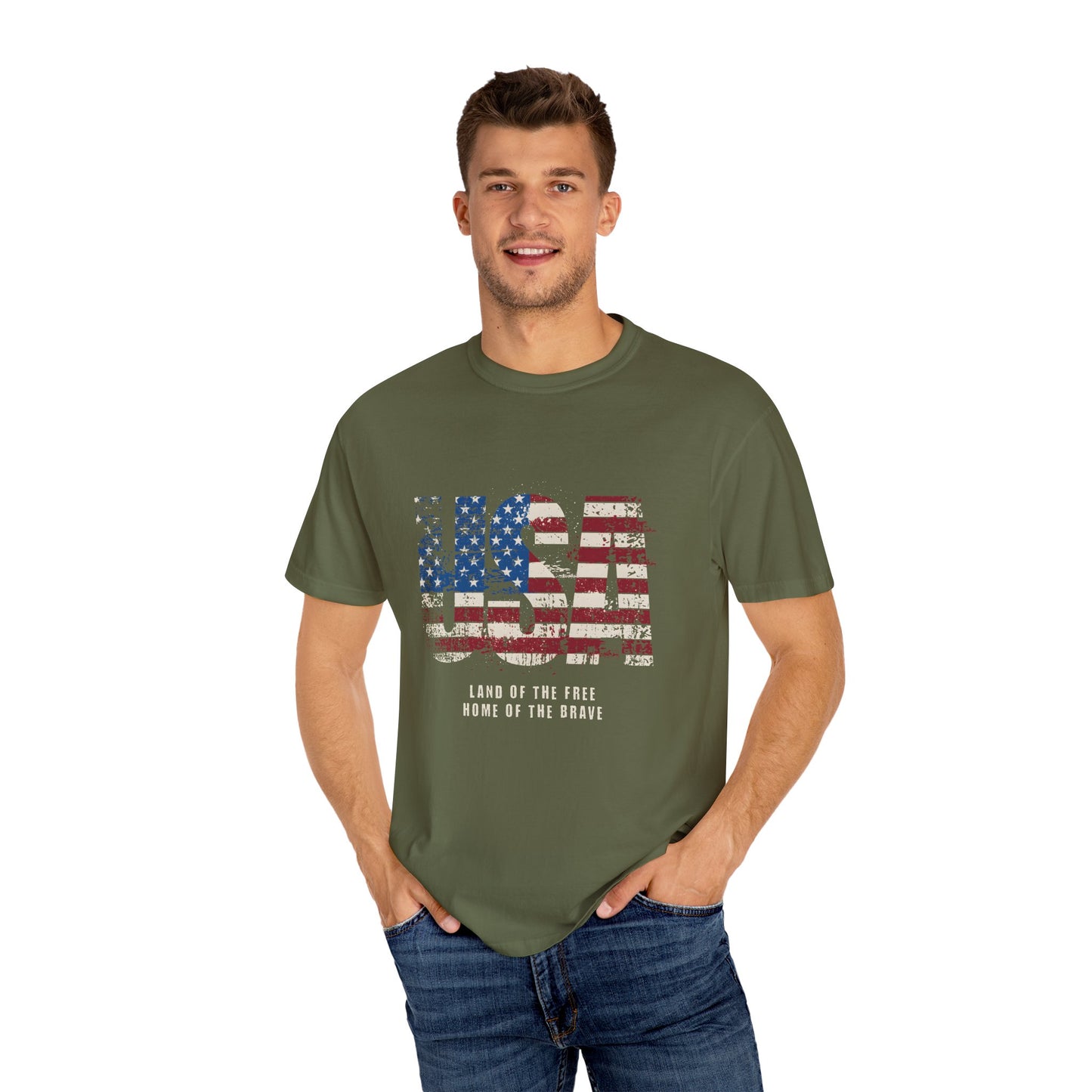 USA American Flag Graphic T-Shirt