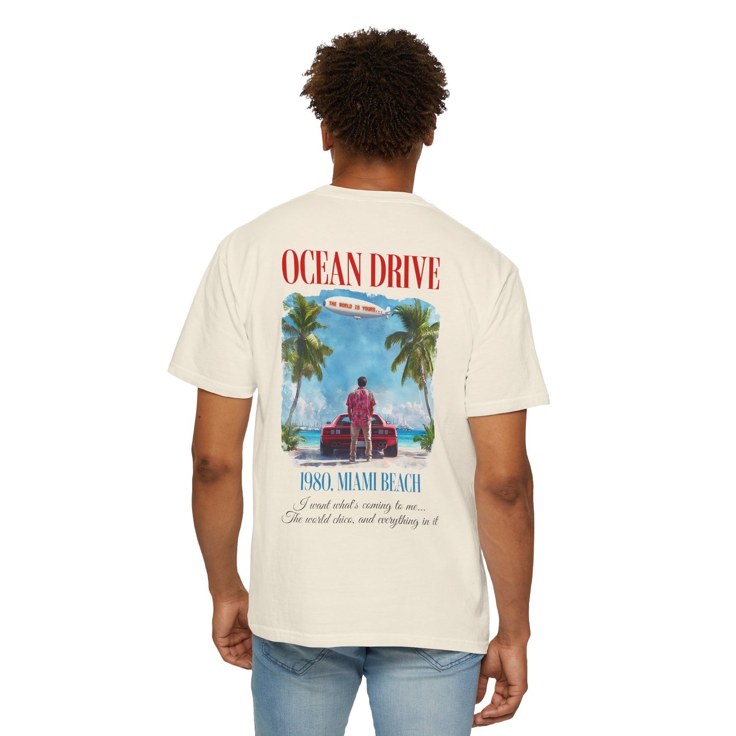 Ocean Drive 1980 Miami Beach Graphic T-Shirt