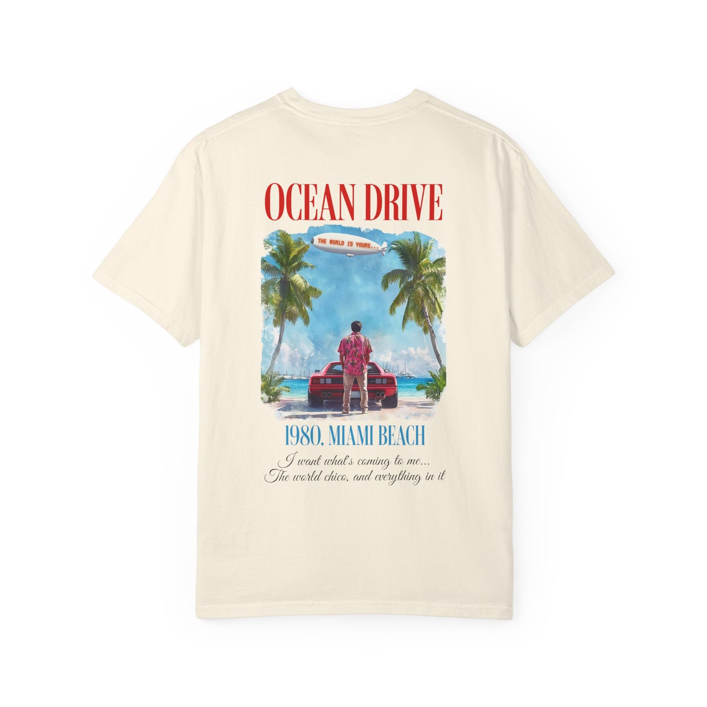 Ocean Drive 1980 Miami Beach Graphic T-Shirt