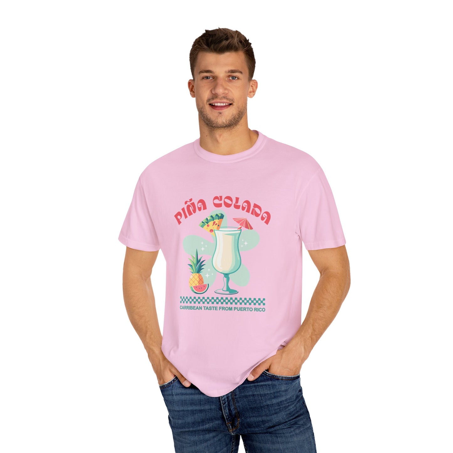 Pina Colada Coctail Retro Graphic T-Shirt