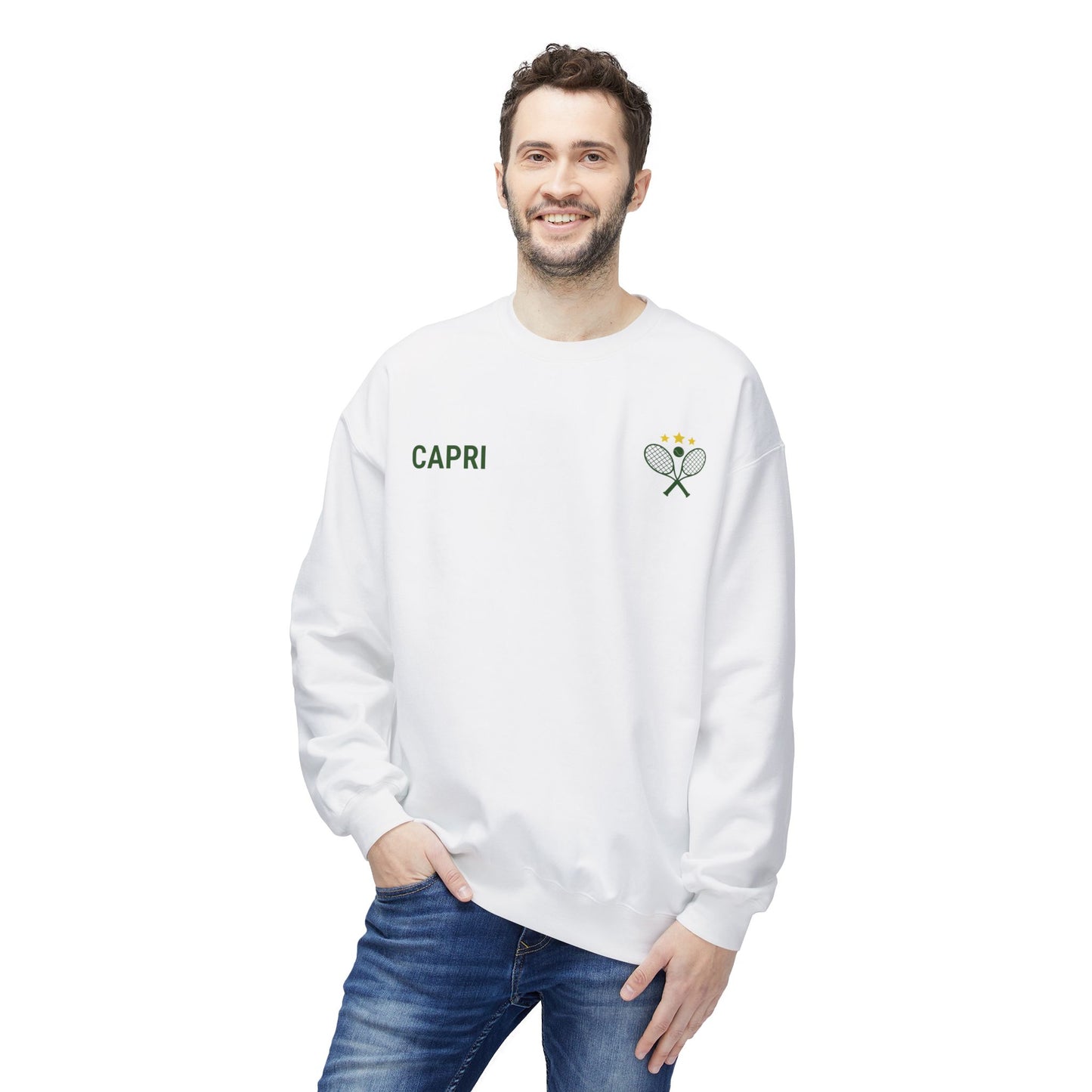 Capri Tennis & Yacht Club Vintage Graphic Sweatshirt