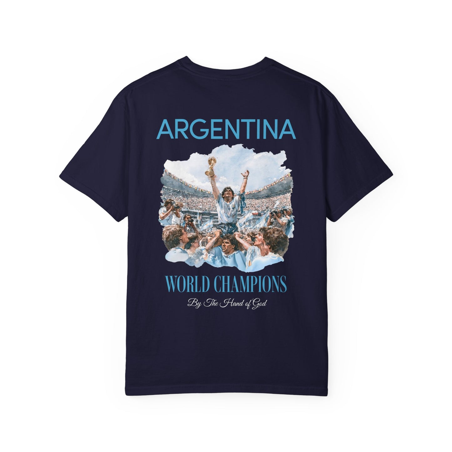 Argentina Football World Champions Mexico '86 Retro Graphic T-Shirt