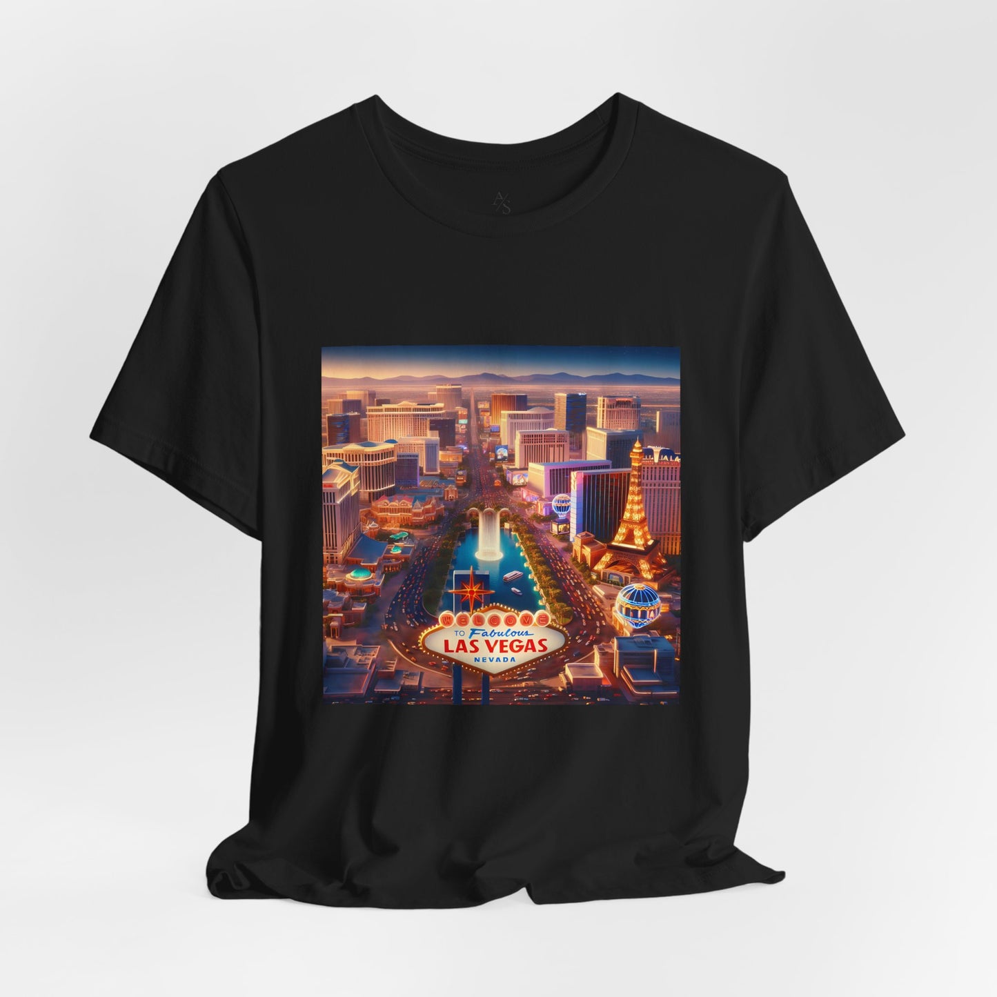 Las Vegas Sunset Disney Pixar Style Jersey Short Sleeve Tee