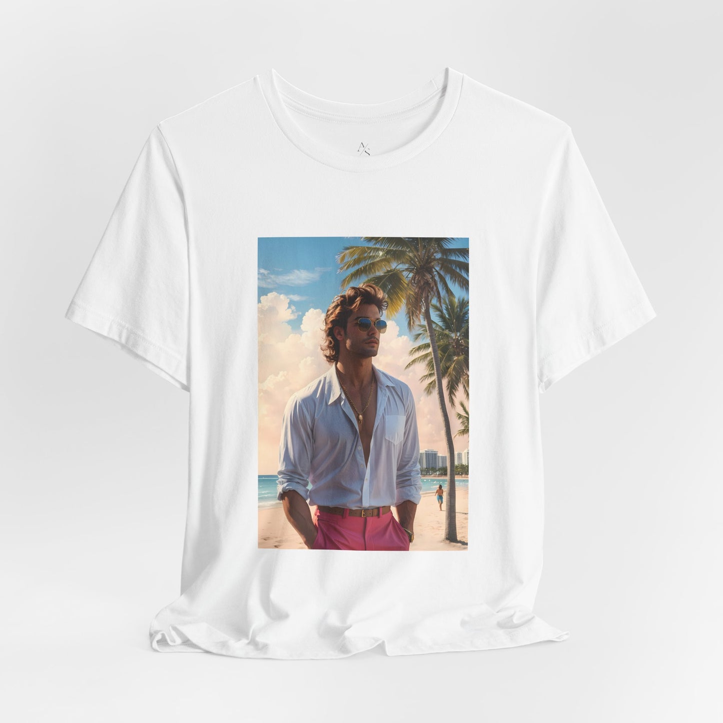 Man On The Beach Jersey Short Sleeve Tee