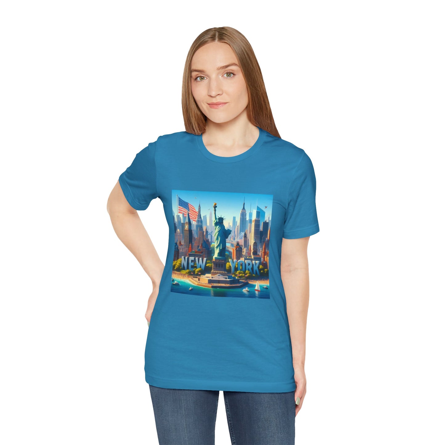 New York Disney Pixar Style Jersey Short Sleeve Tee